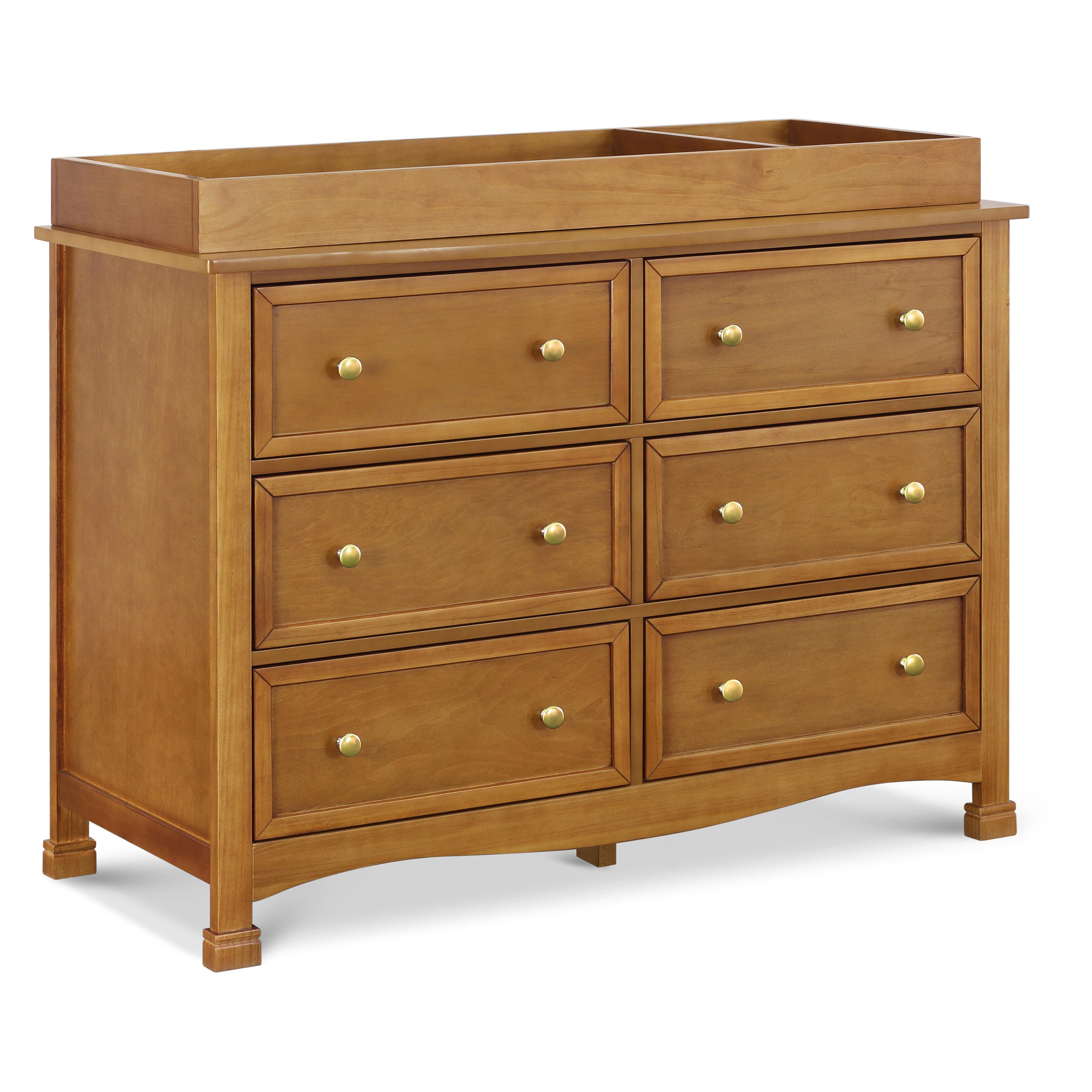 Davinci Kalani 6 Drawer Double Wide Dresser, Brown, large