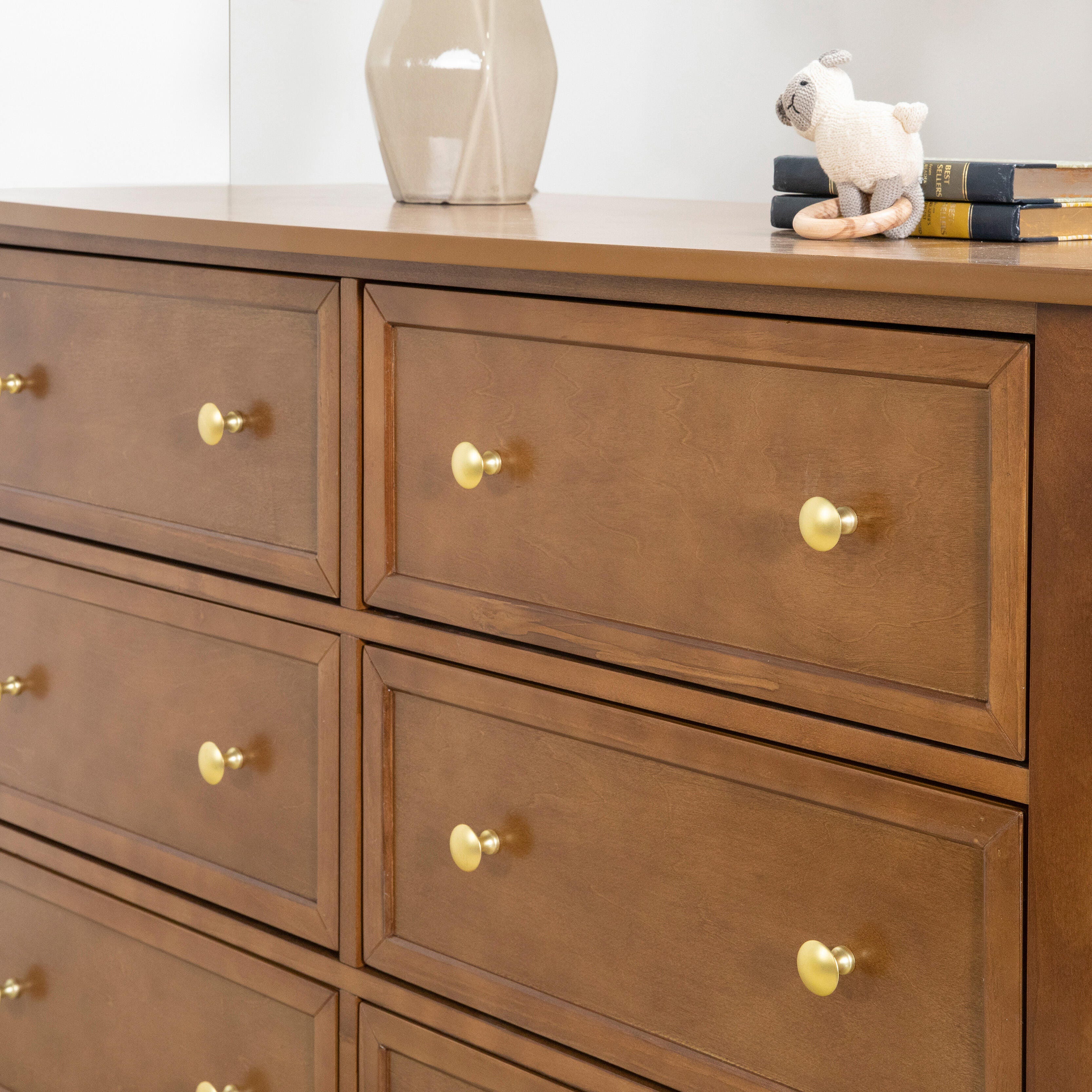 Davinci Kalani 6 Drawer Double Wide Dresser, Brown, large