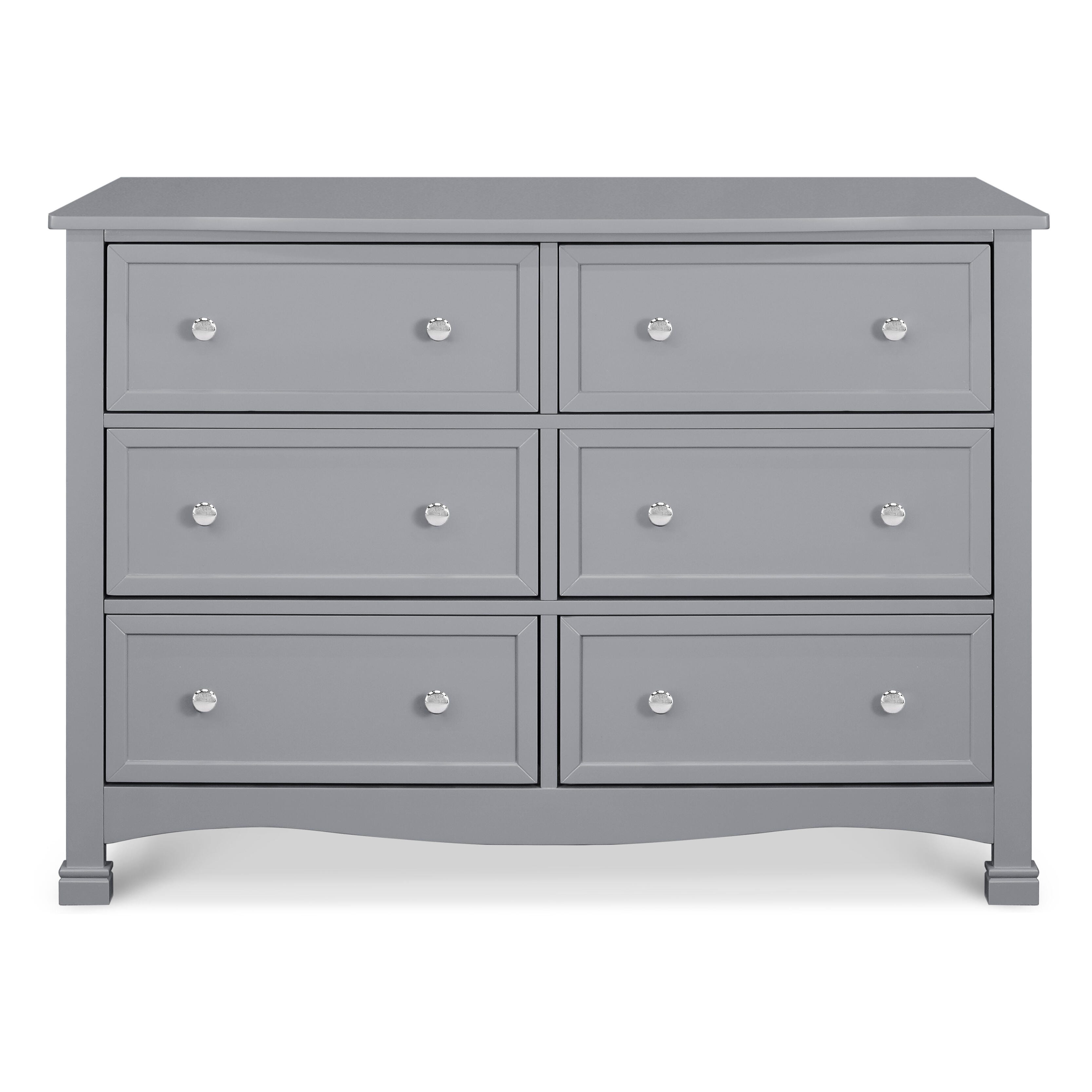 Davinci Kalani 6 Drawer Double Wide Dresser, Gray, large