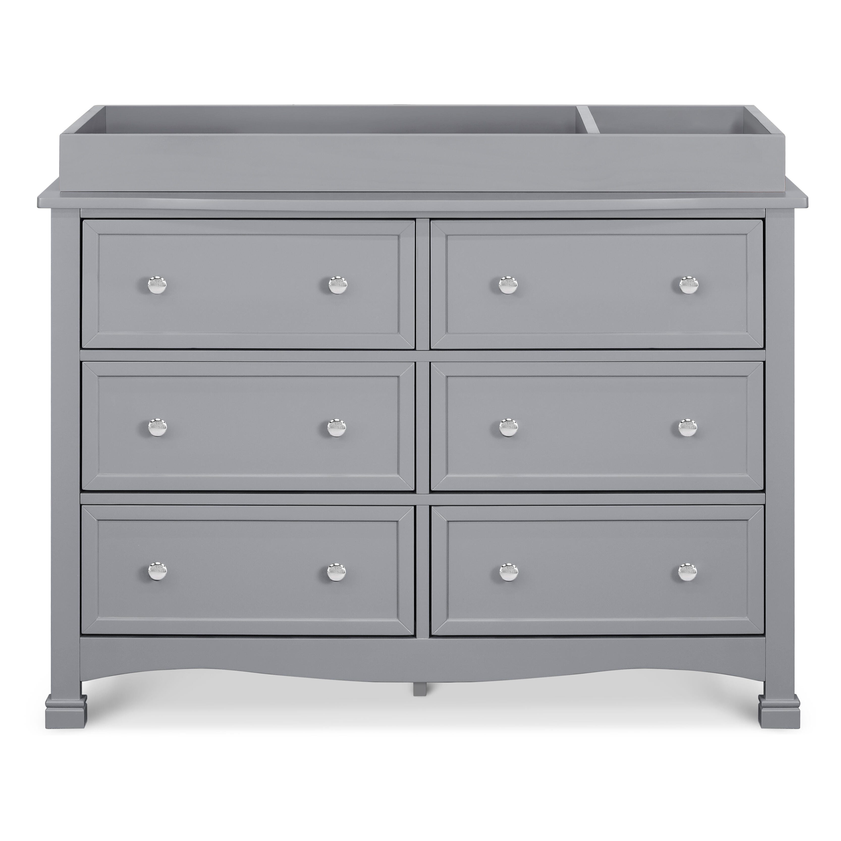 Davinci Kalani 6 Drawer Double Wide Dresser, Gray, large