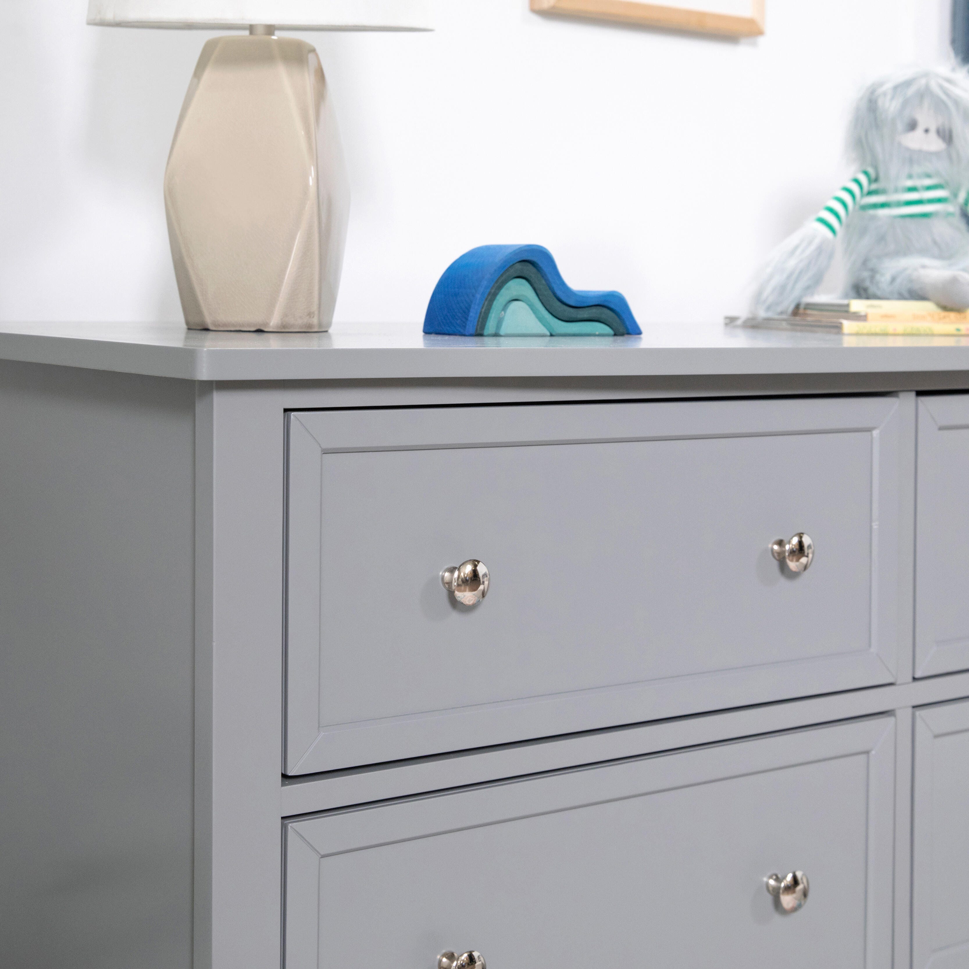 Davinci Kalani 6 Drawer Double Wide Dresser, Gray, large