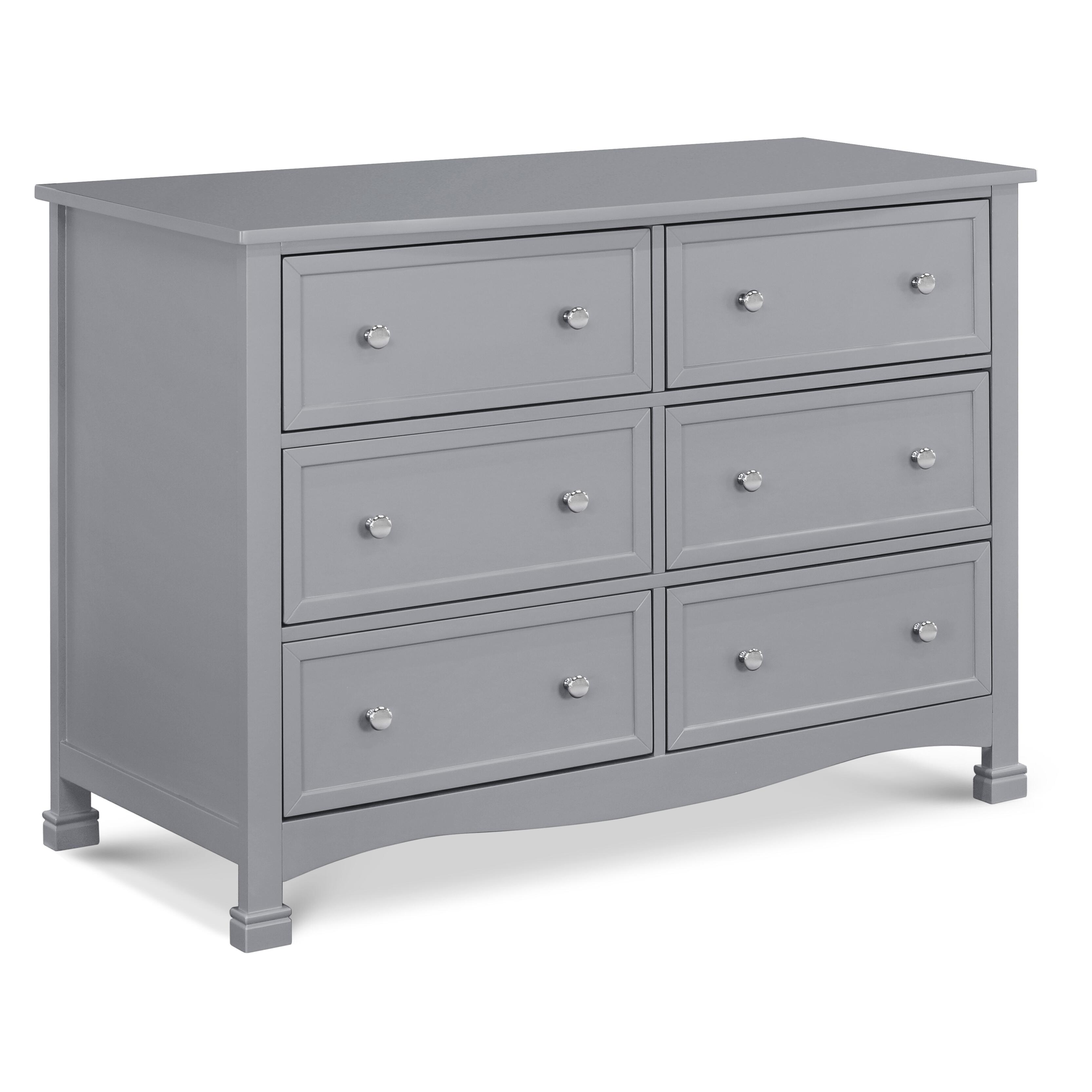 Davinci Kalani 6 Drawer Double Wide Dresser, Gray, large