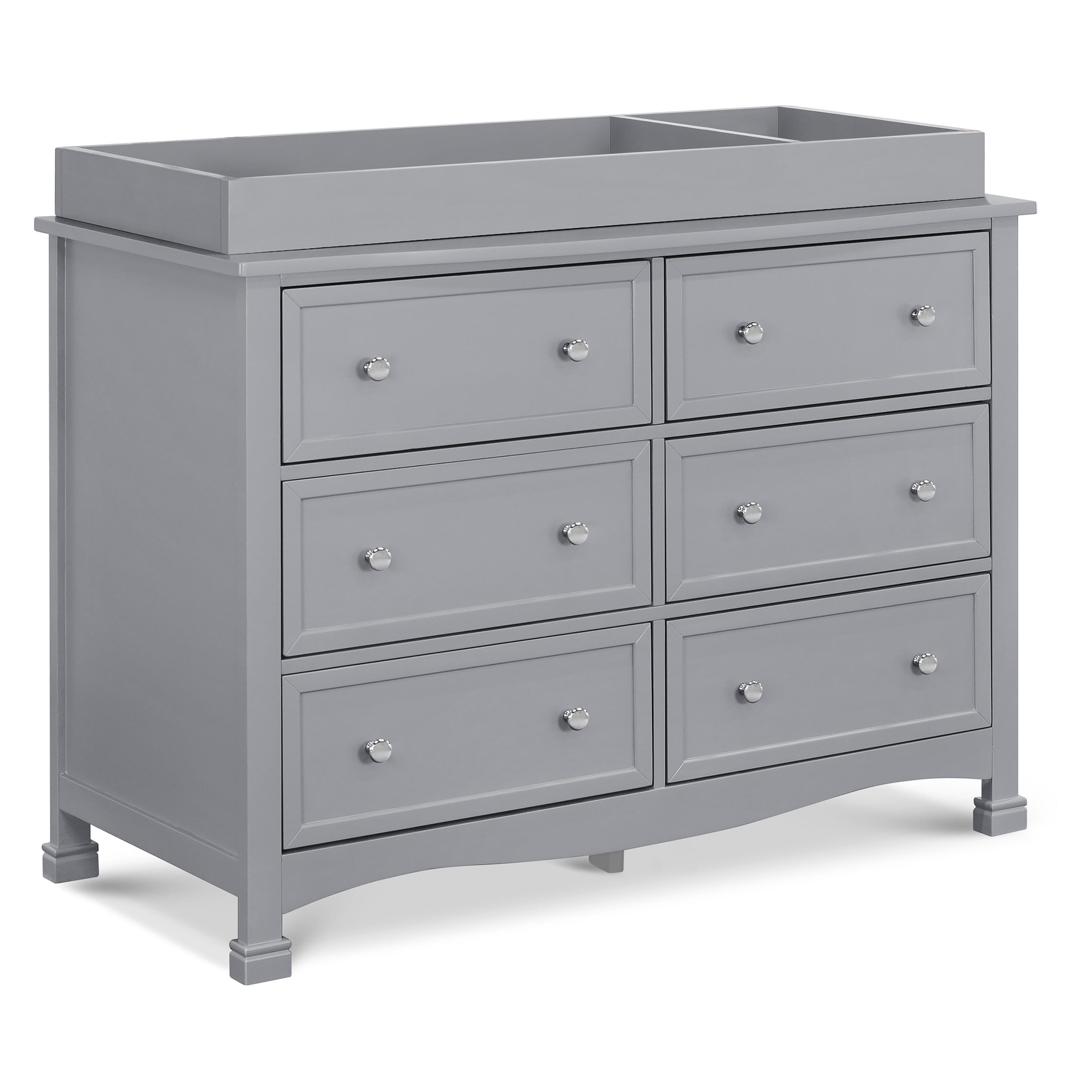 Davinci Kalani 6 Drawer Double Wide Dresser, Gray, large