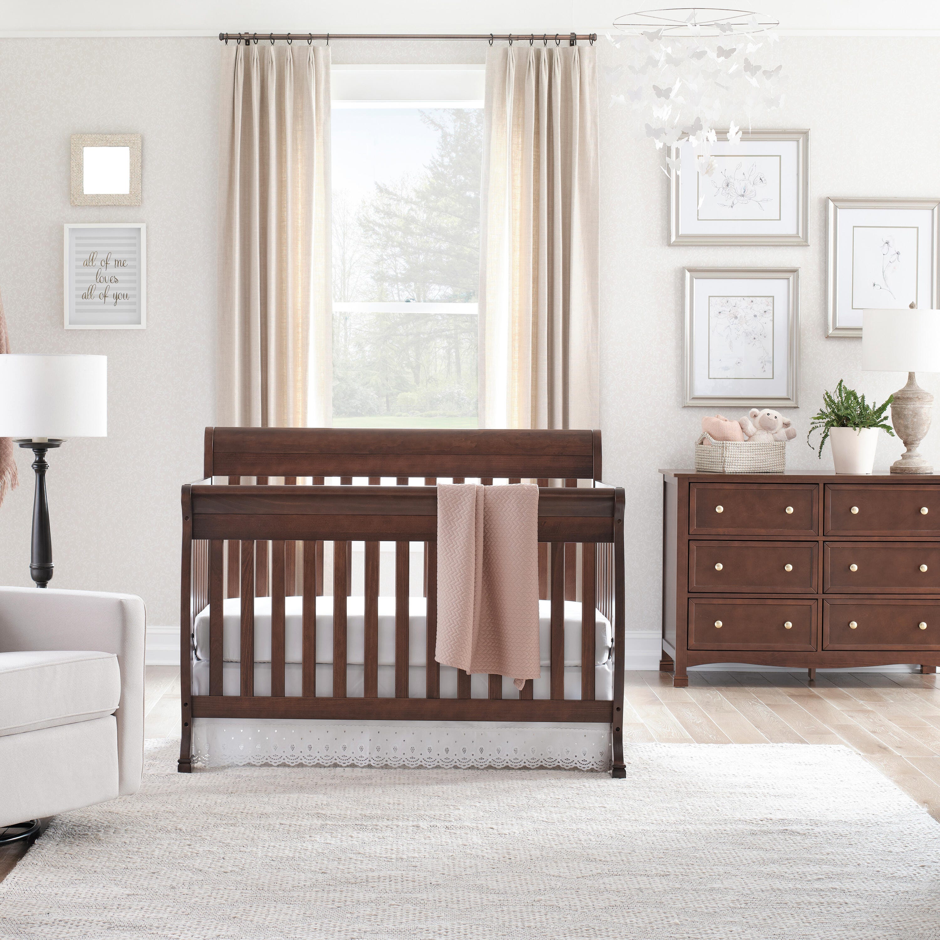 Davinci Kalani 6 Drawer Double Wide Dresser, Dark Brown, large