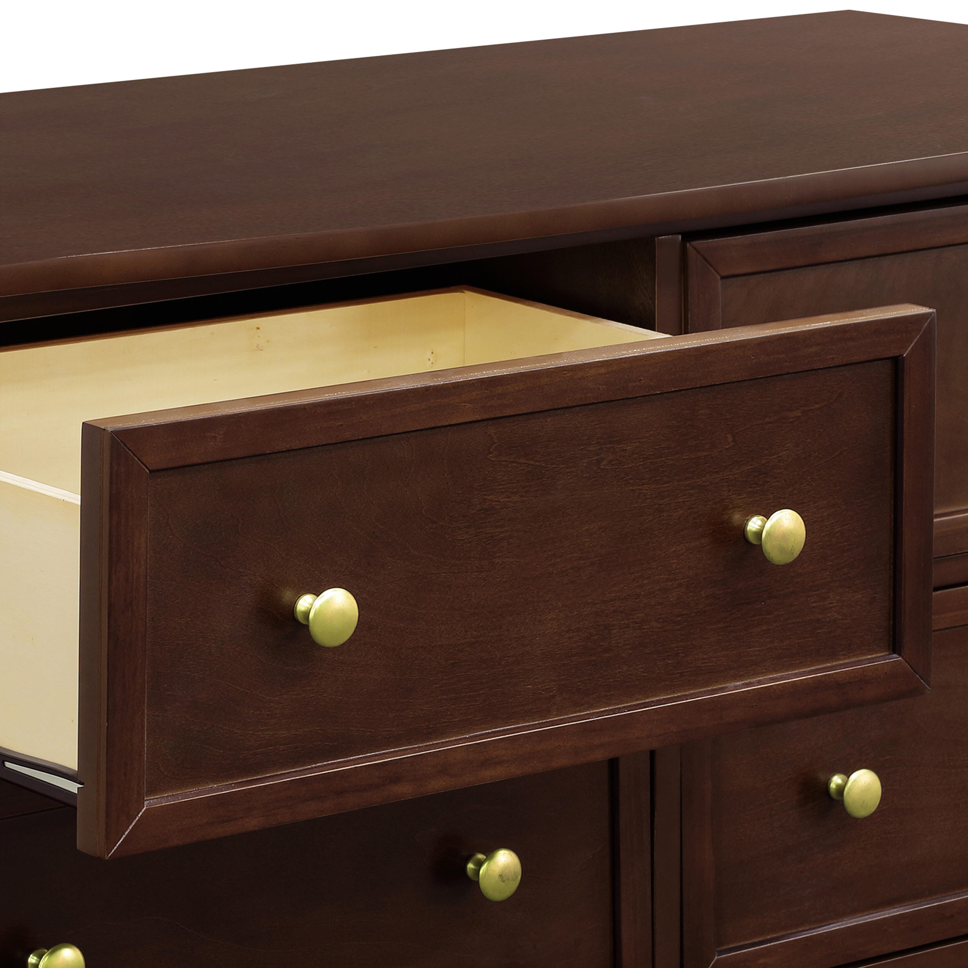 Davinci Kalani 6 Drawer Double Wide Dresser, Dark Brown, large