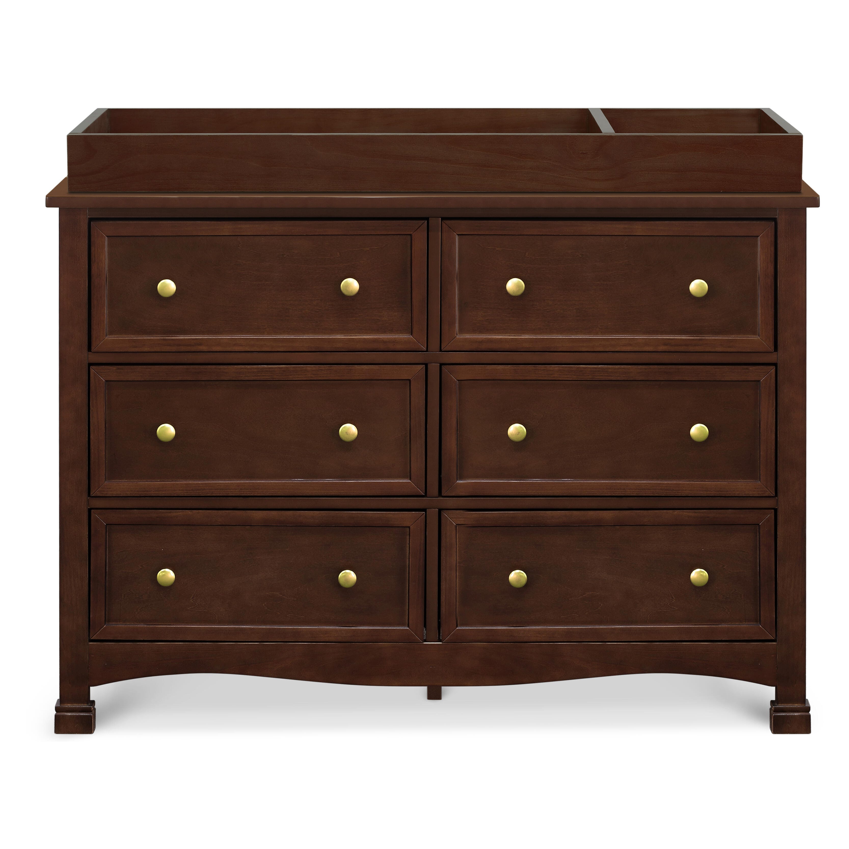 Davinci Kalani 6 Drawer Double Wide Dresser, Dark Brown, large