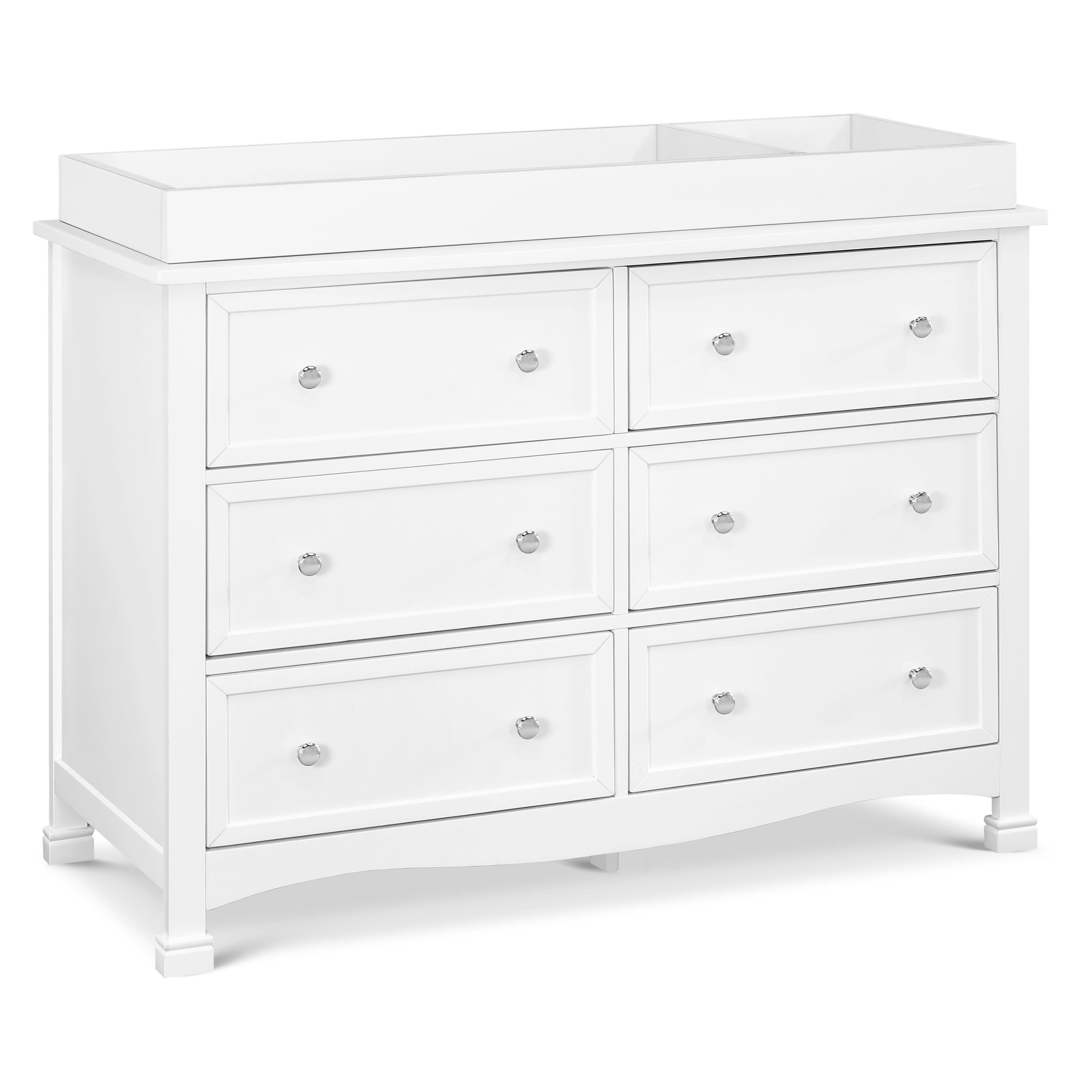 Davinci Kalani 6 Drawer Double Wide Dresser, White, large