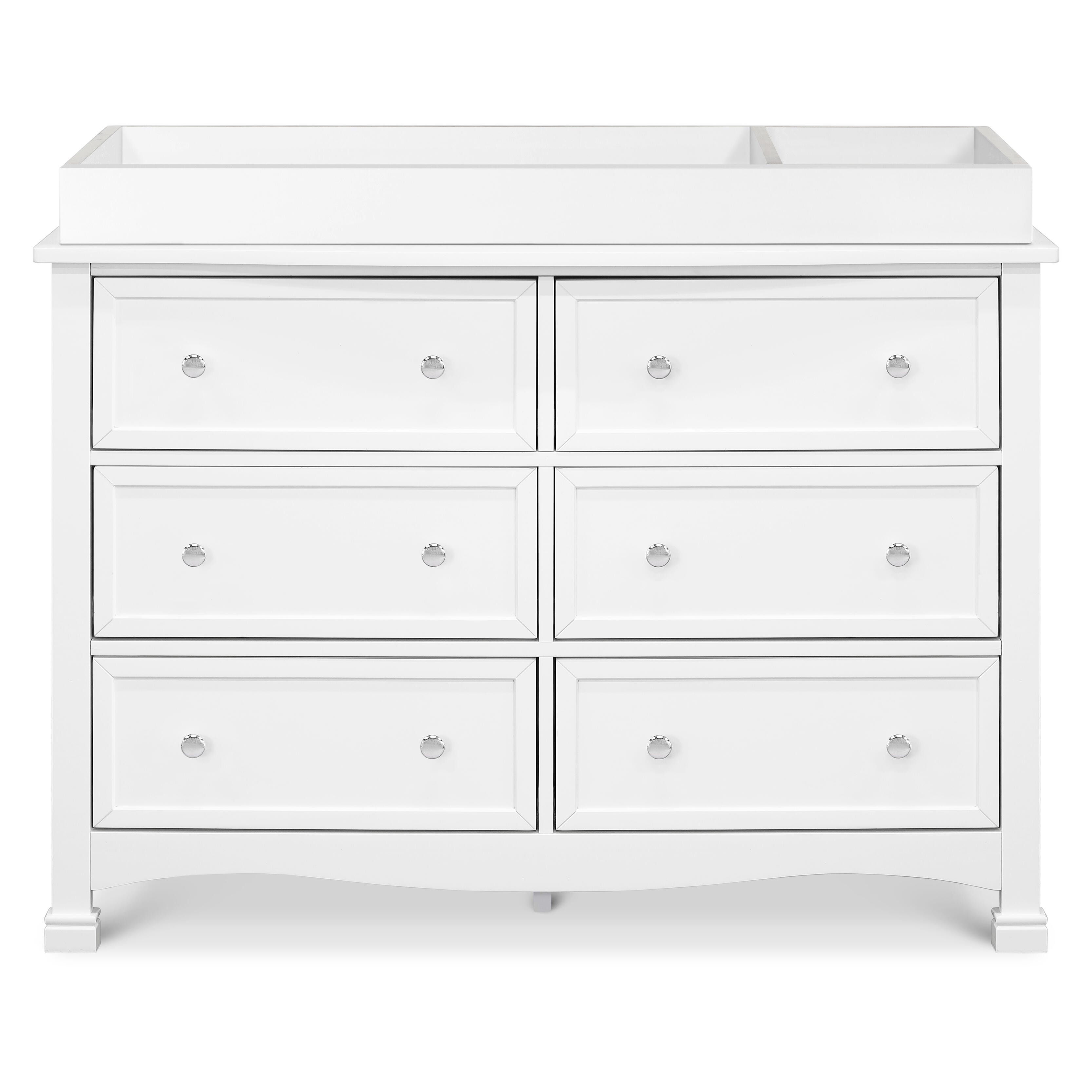 Davinci Kalani 6 Drawer Double Wide Dresser, White, large