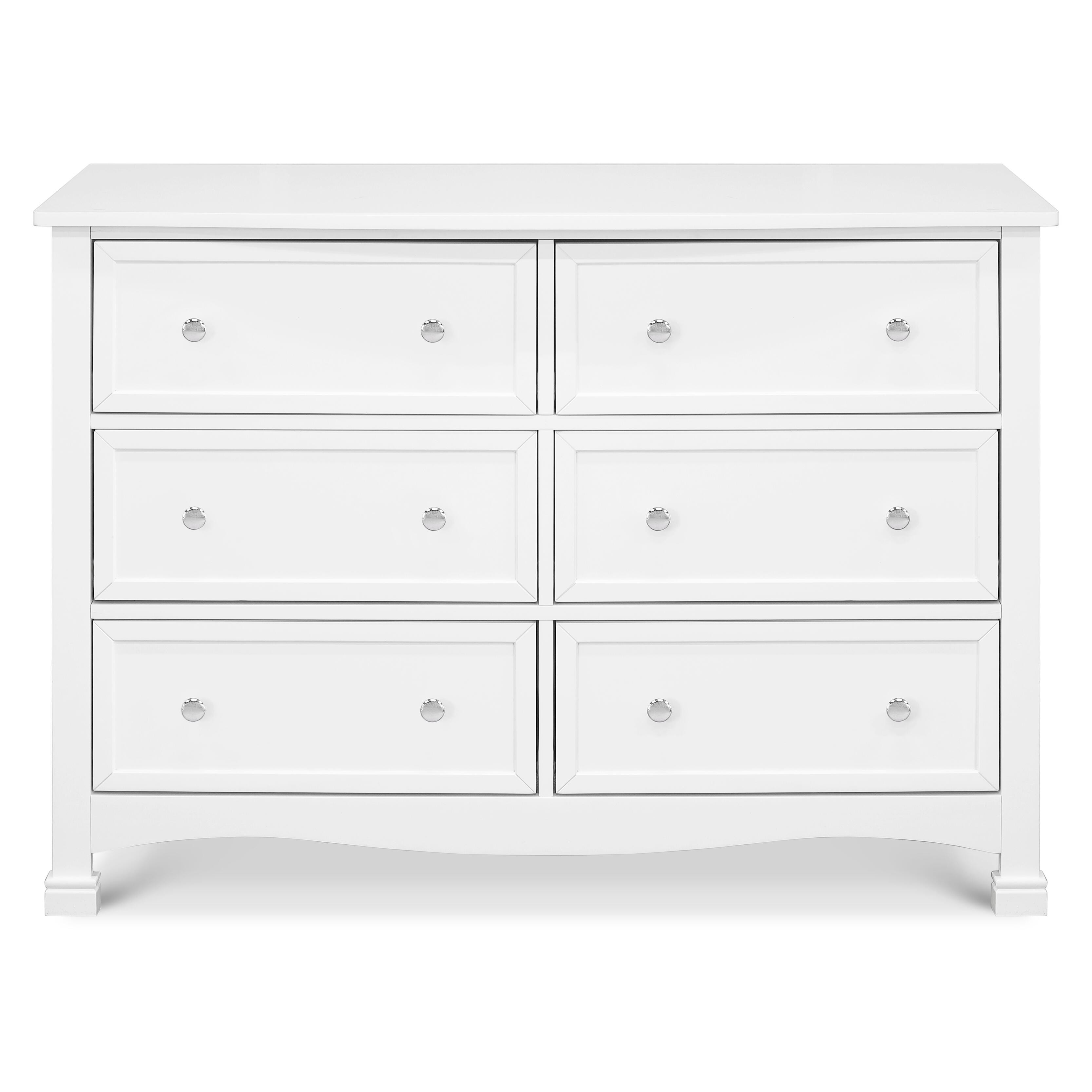 Davinci Kalani 6 Drawer Double Wide Dresser, White, large