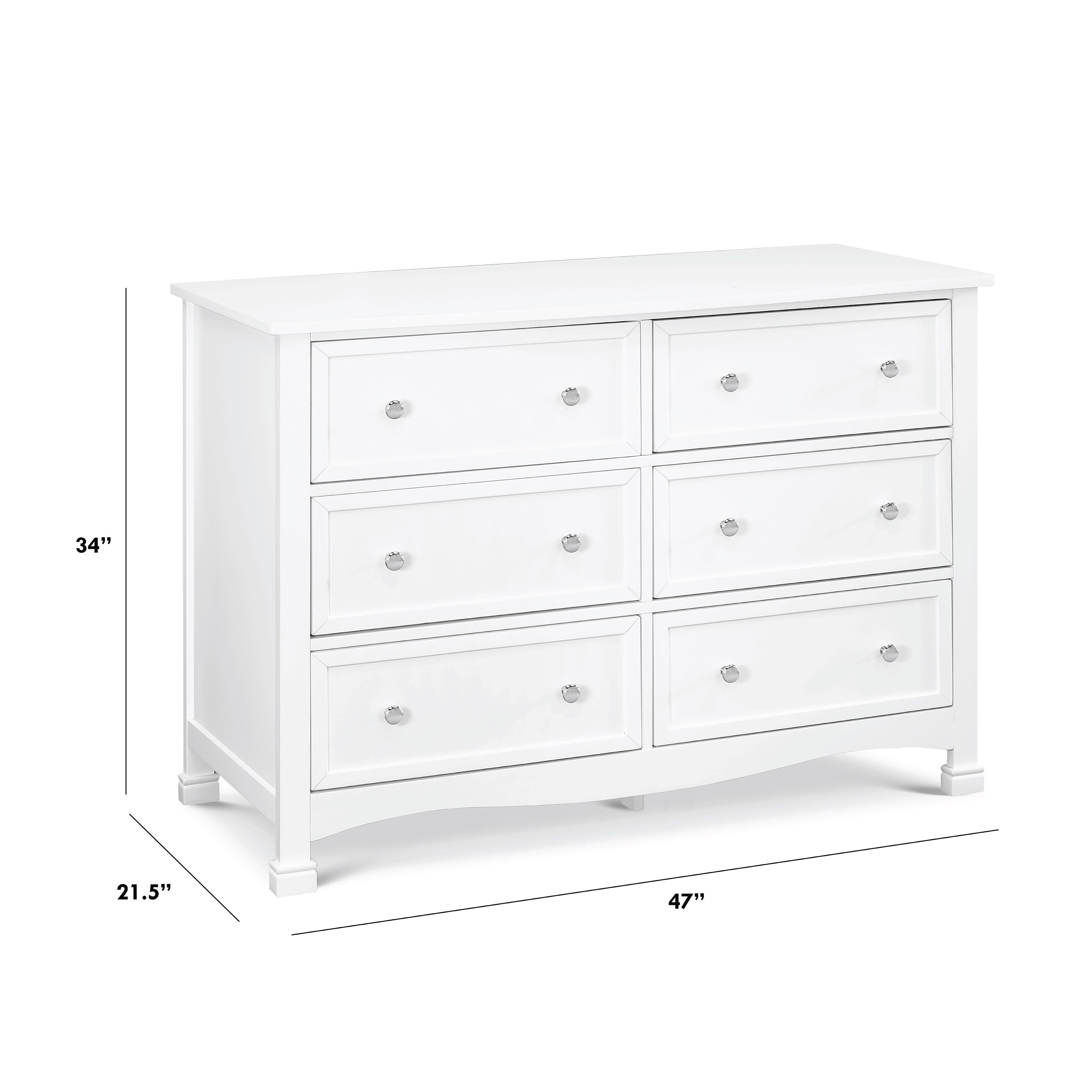 Ashley Davinci Kalani 6 Drawer Double Wide Dresser, White