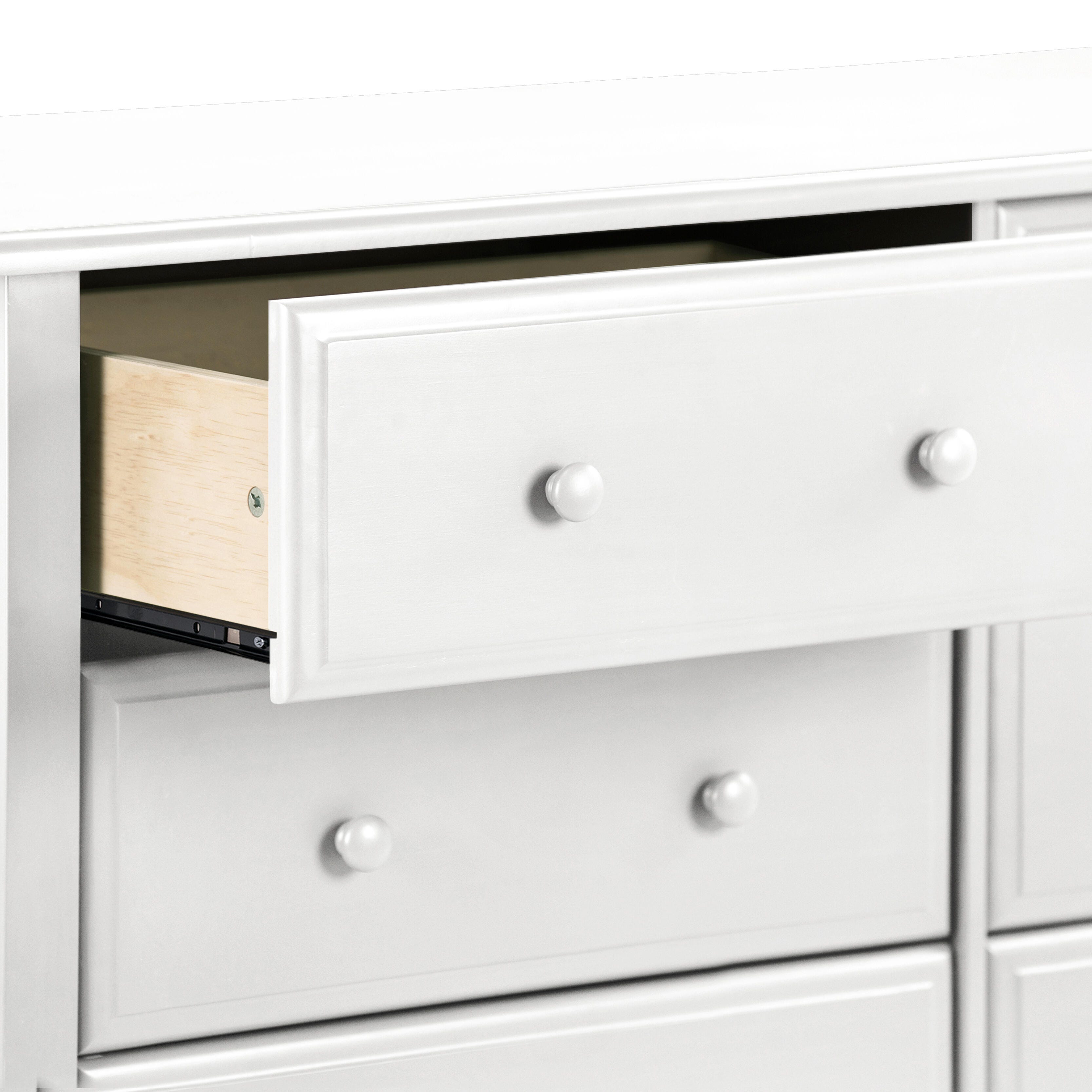Davinci Jayden 6 Drawer Double Wide Dresser, White, large