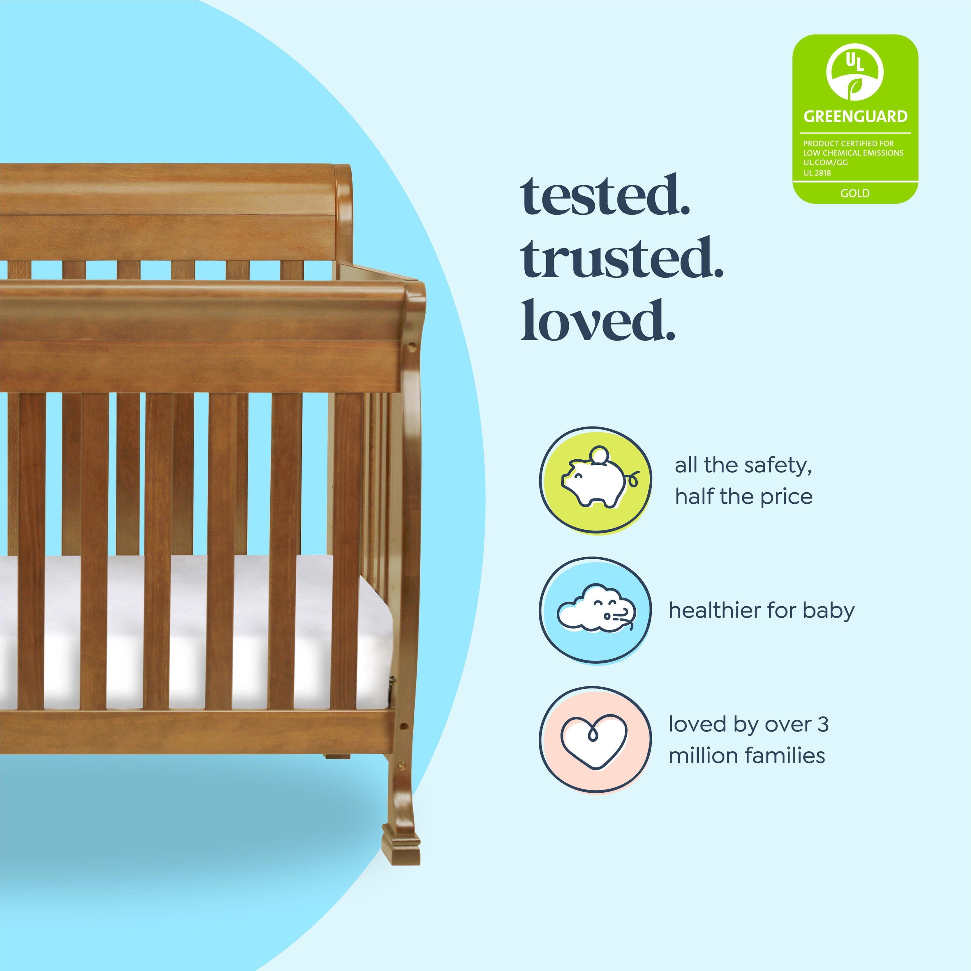 Davinci Kalani 4-in-1 Convertible Crib, Brown, large