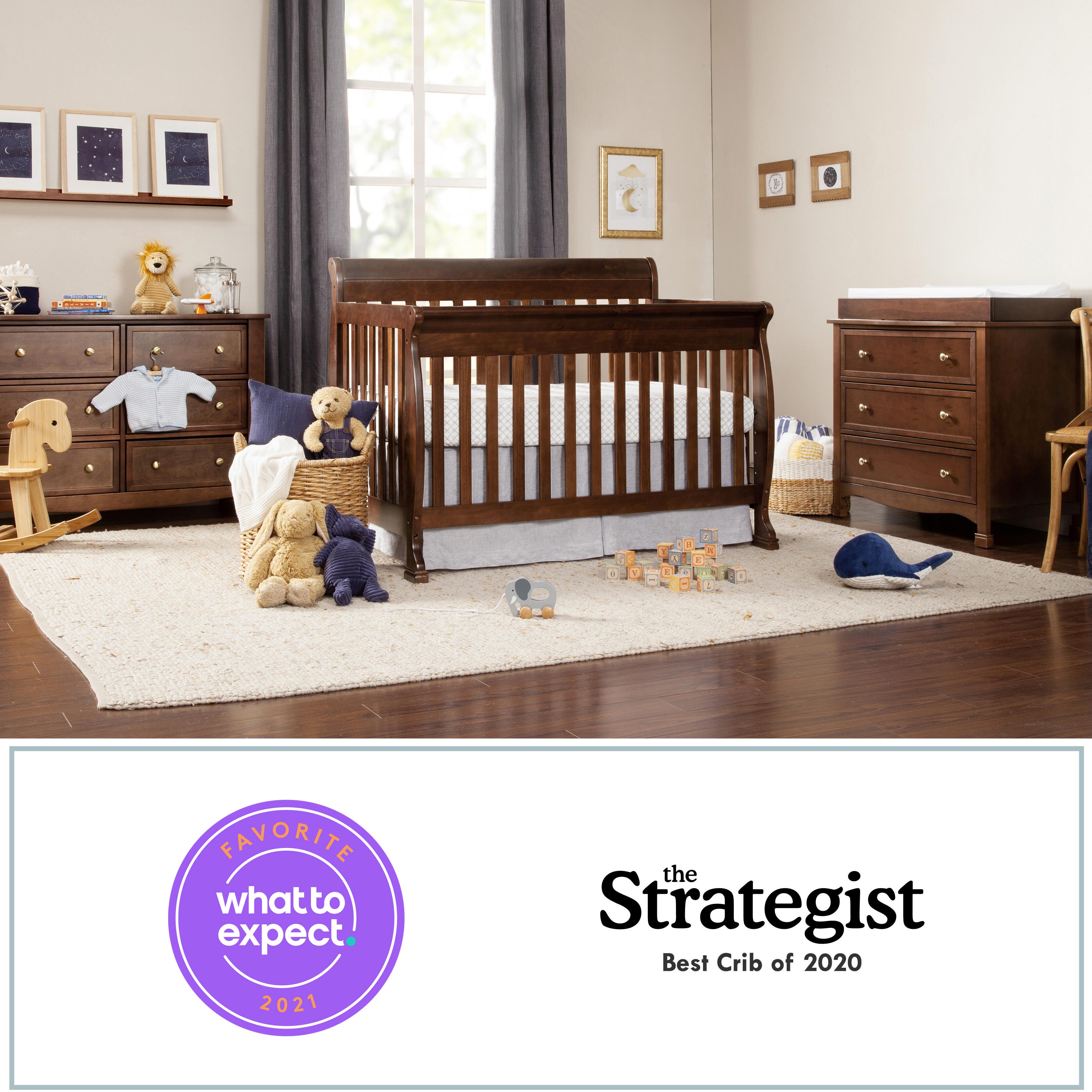 Davinci Kalani 4-in-1 Convertible Crib, Dark Brown, large