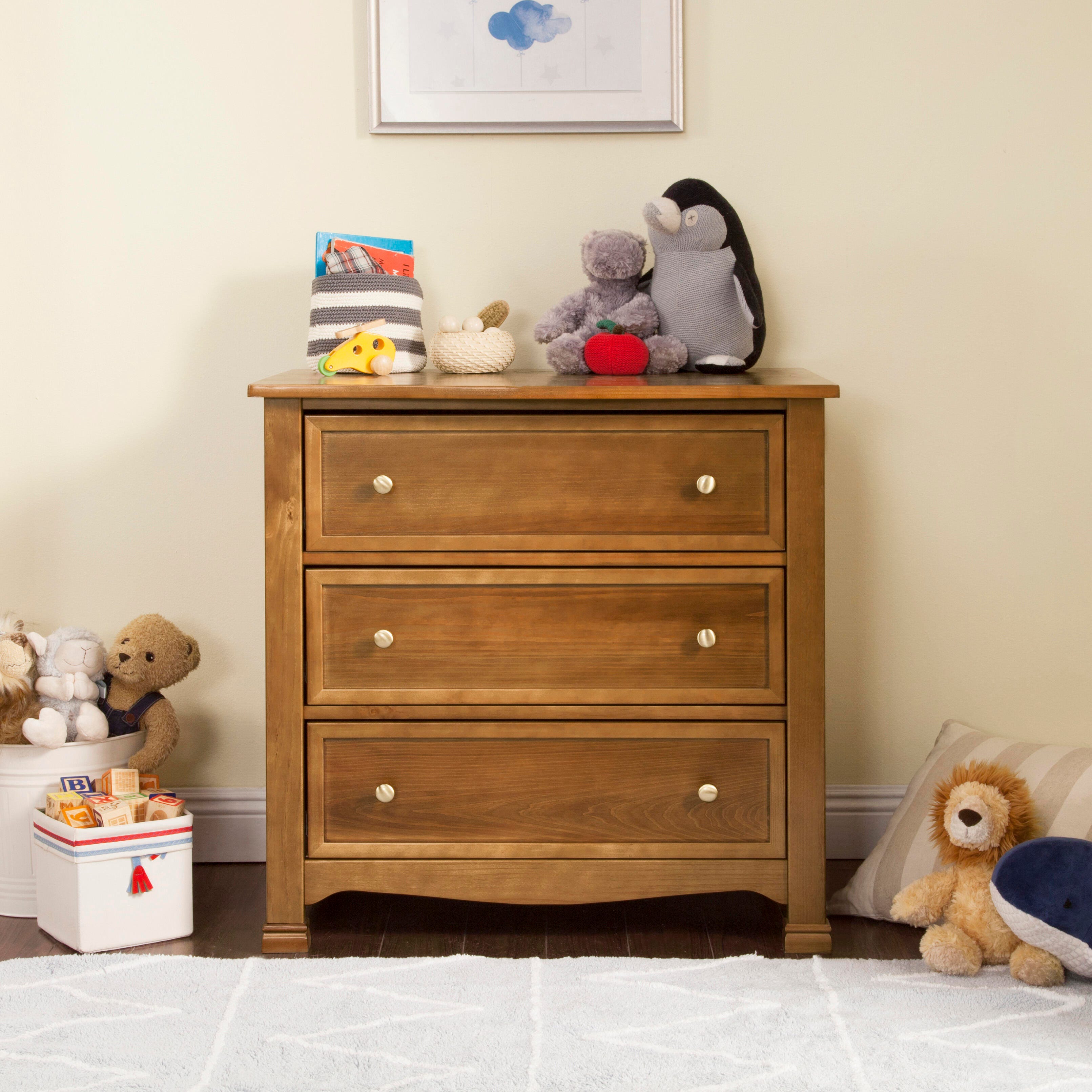 Davinci Kalani 3 Drawer Dresser, Brown, large