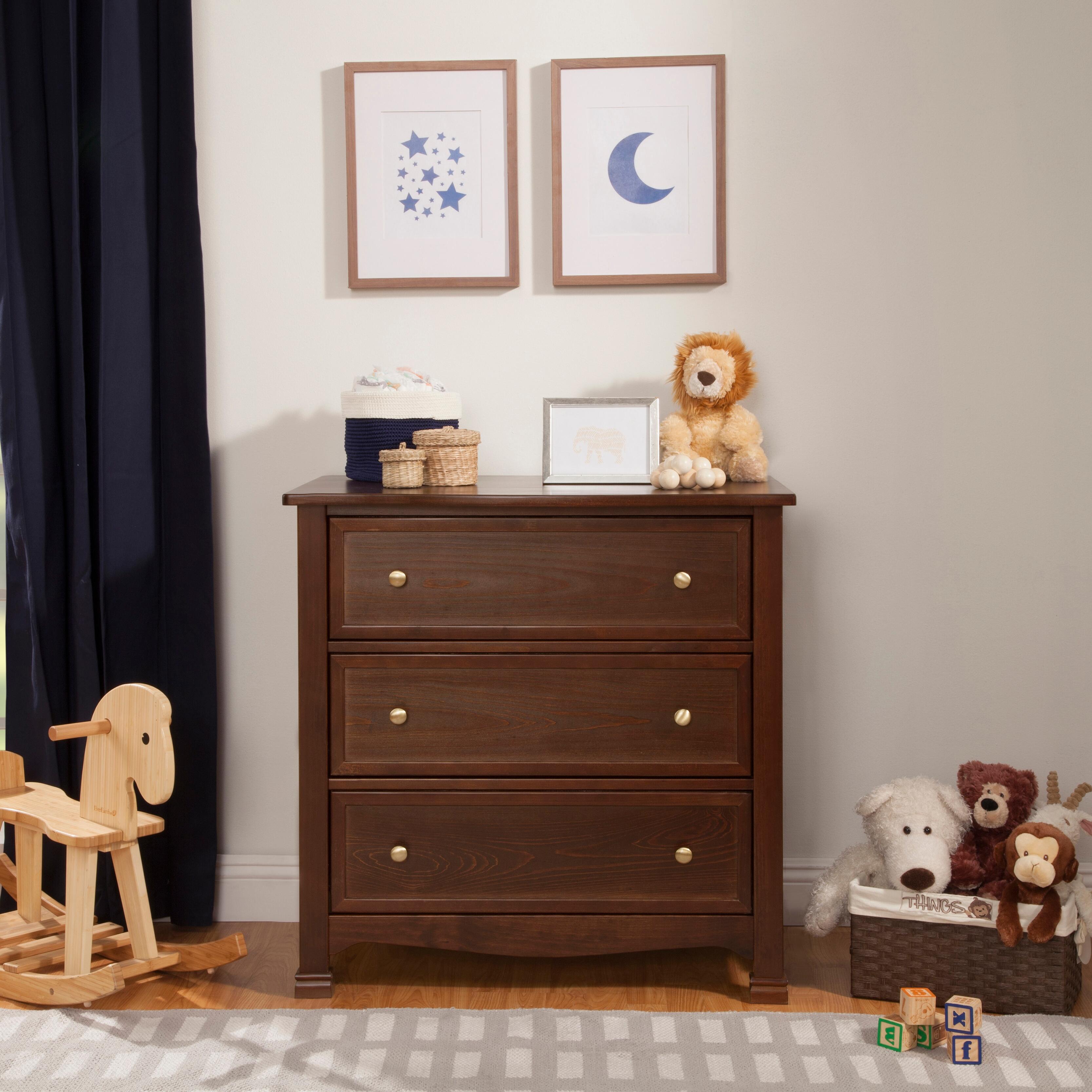 Davinci Kalani 3 Drawer Dresser, Dark Brown, rollover