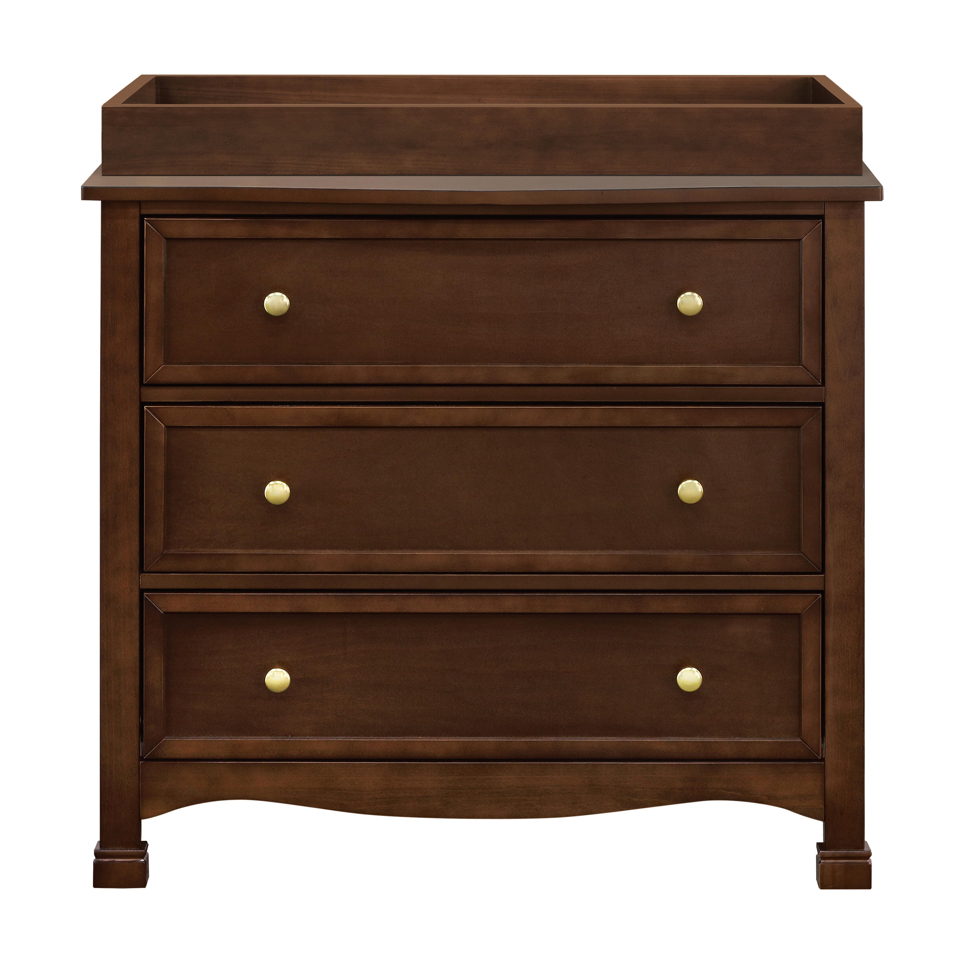 Davinci Kalani 3 Drawer Dresser, Dark Brown, large