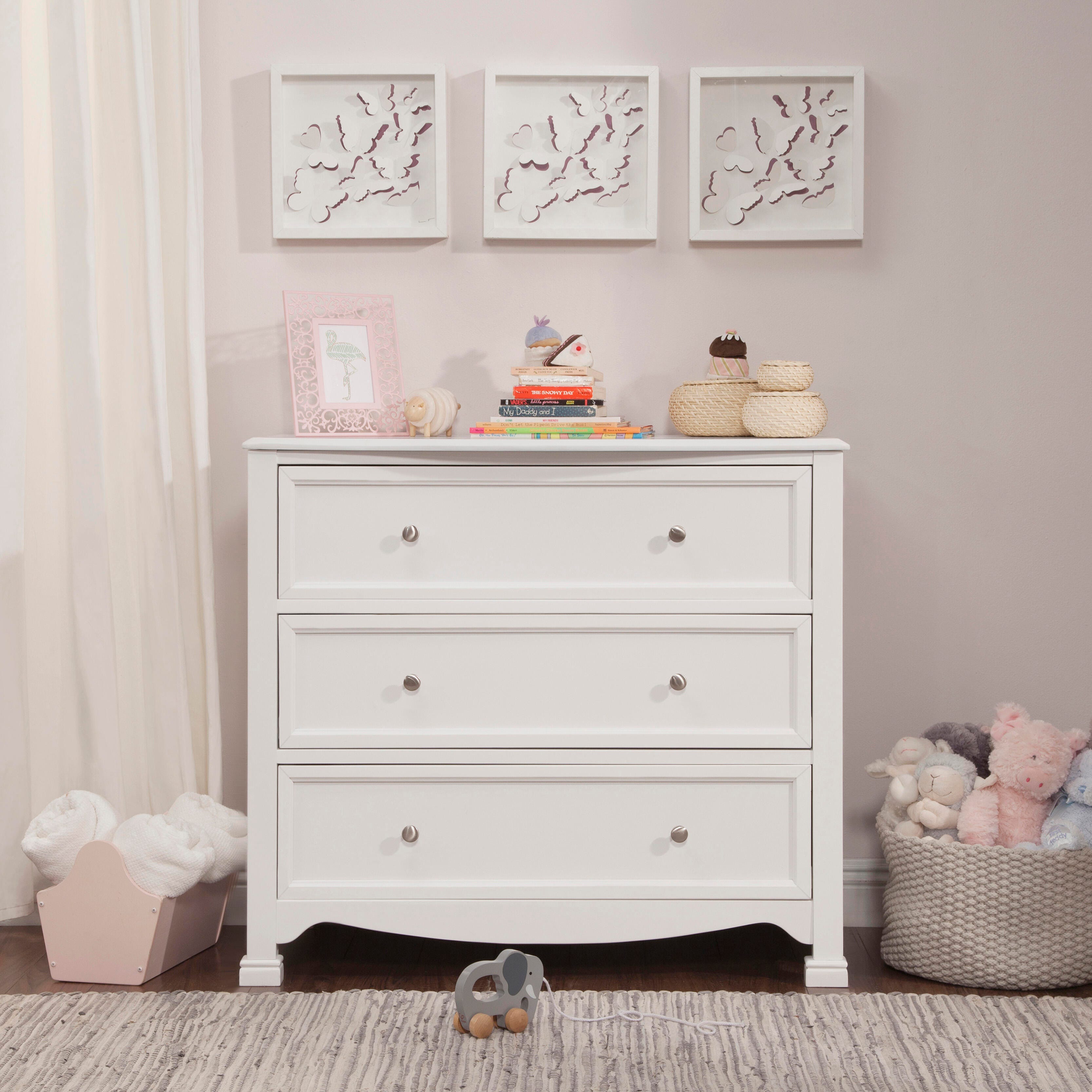 Davinci Kalani 3 Drawer Dresser, White, large