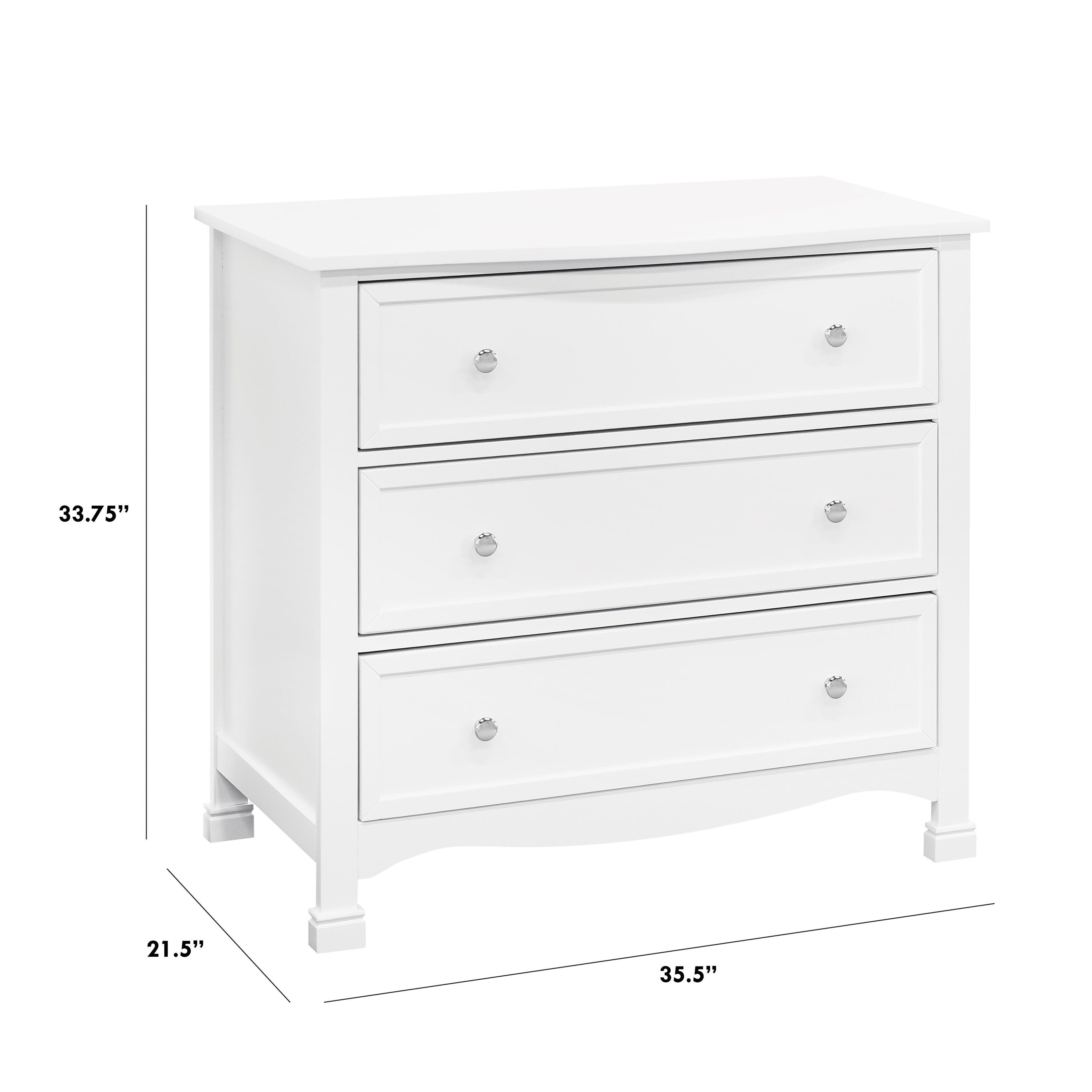 Davinci Kalani 3 Drawer Dresser, White, large