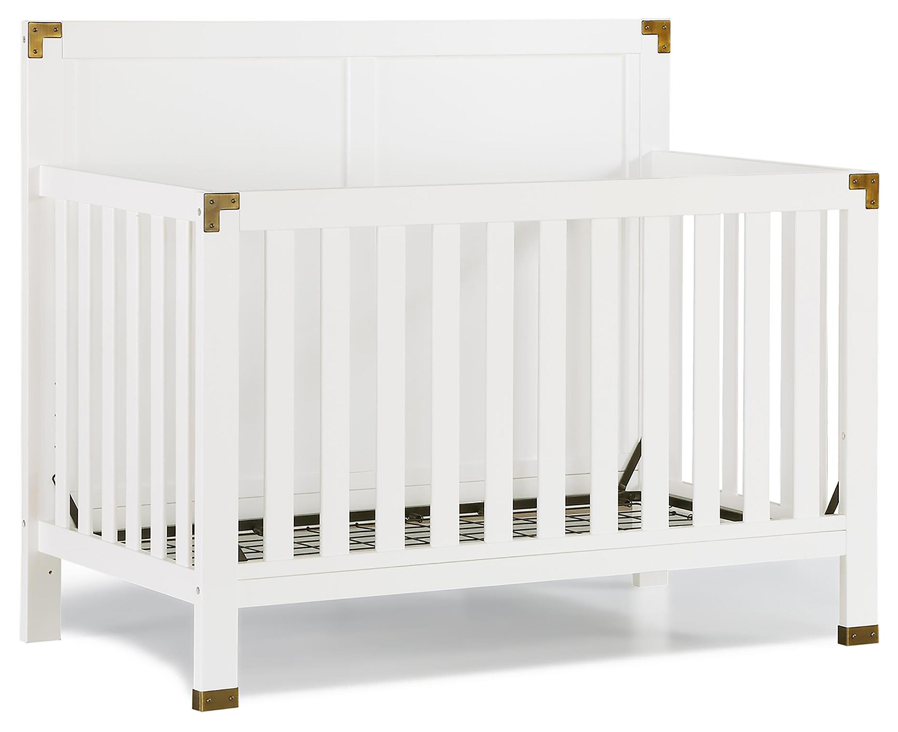 Baby Relax Miles 5-in-1 Convertible Crib, White, large
