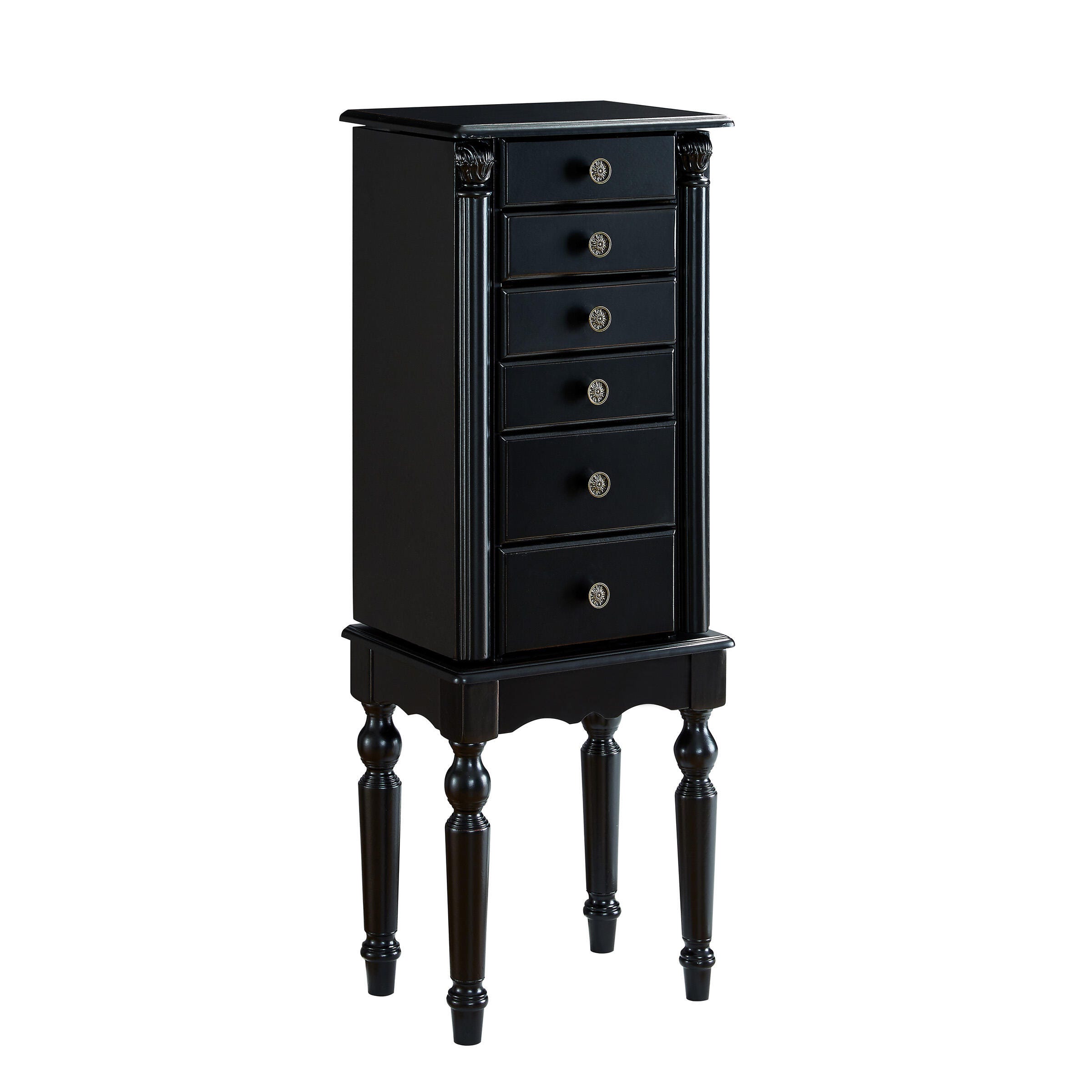 Linon Jules Six Drawer Jewelry Armoire, , large