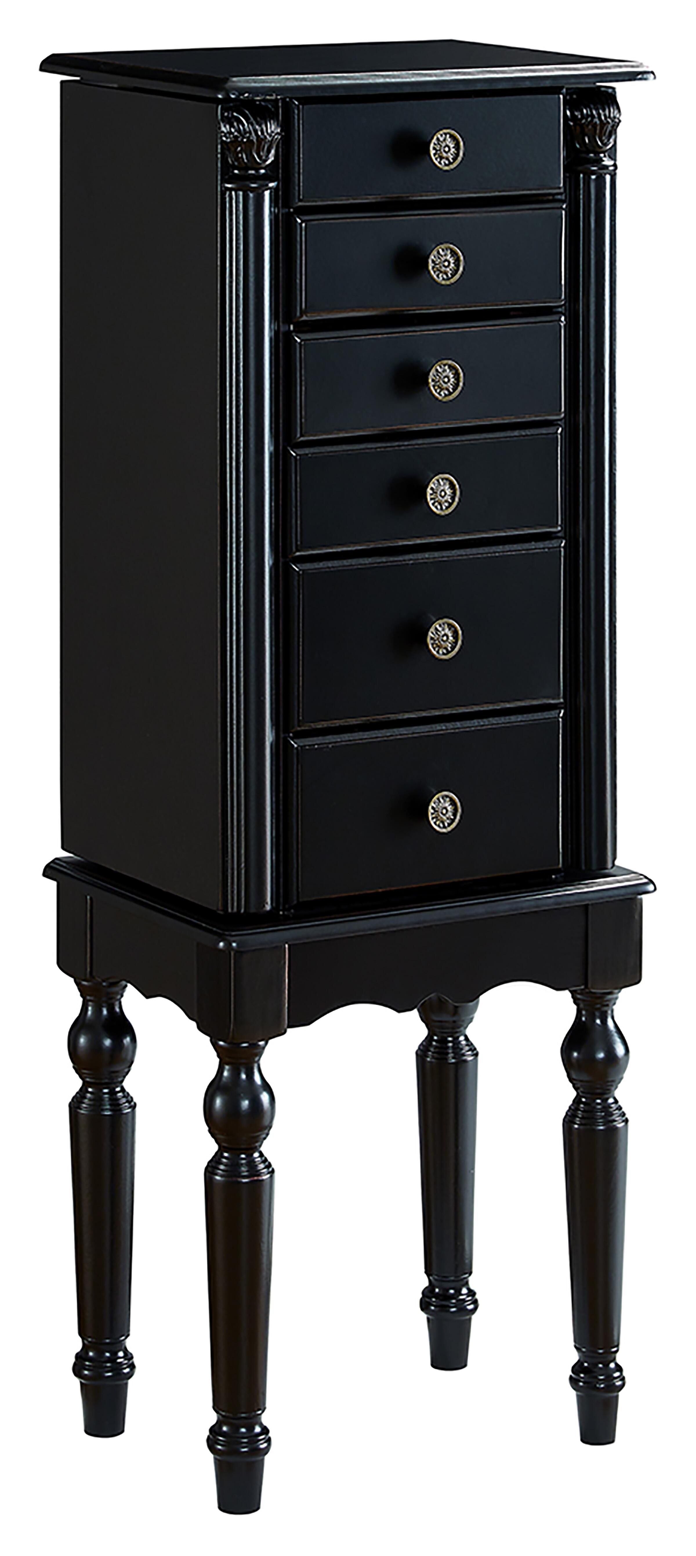 Linon Jules Six Drawer Jewelry Armoire, , large