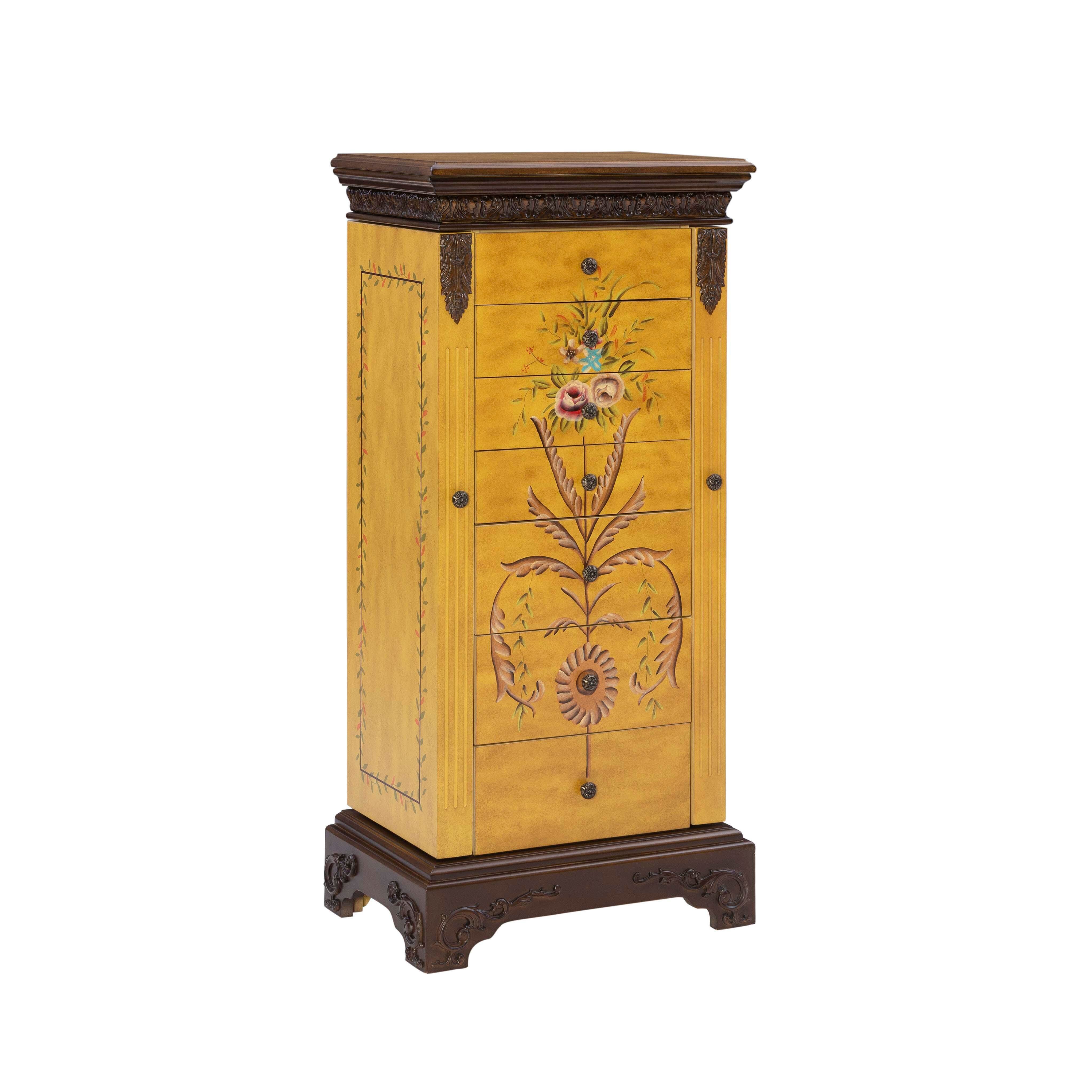 Linon Eve Hand Painted Jewelry Armoire, , large