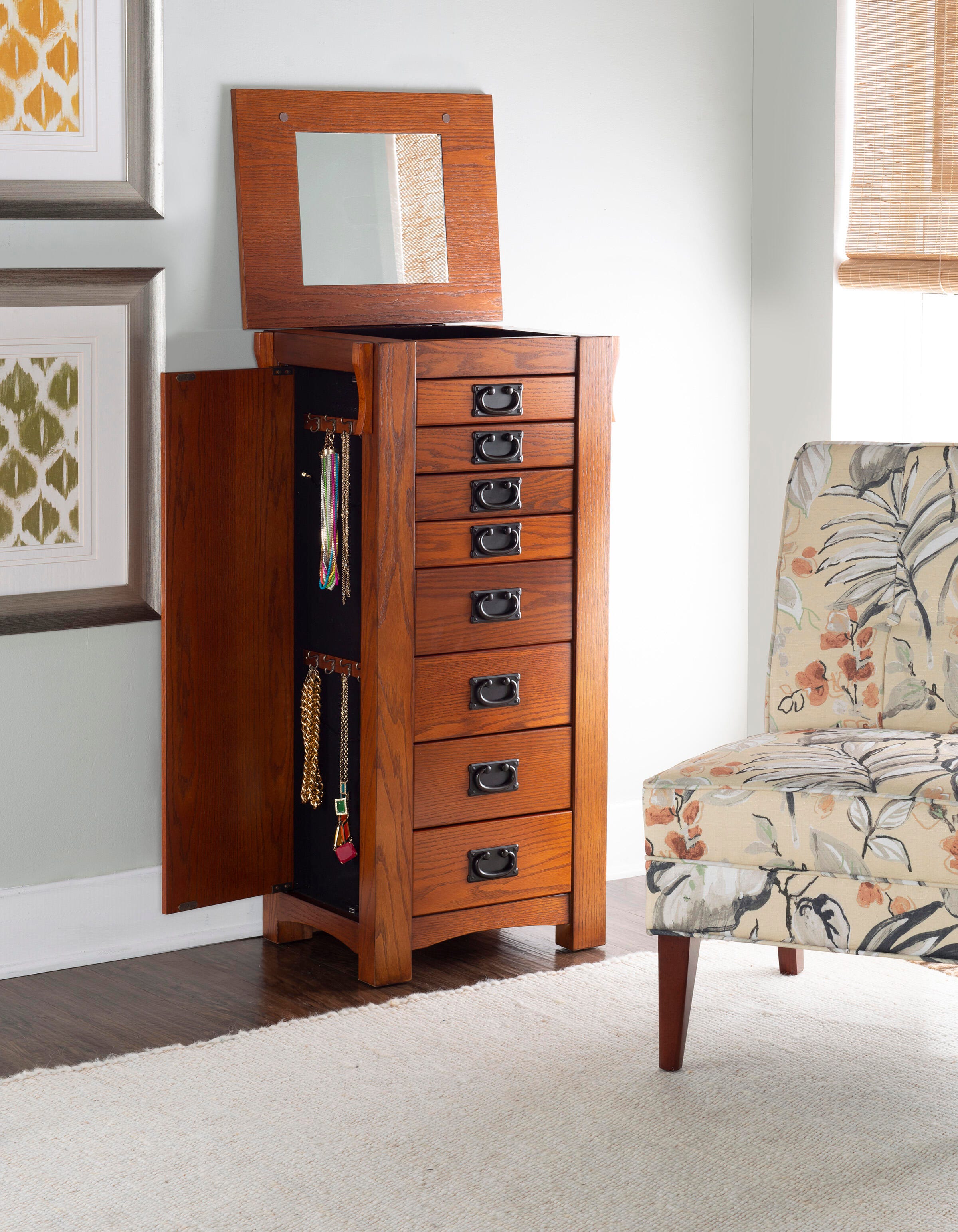 Linon Marlo Jewelry Armoire | Ashley