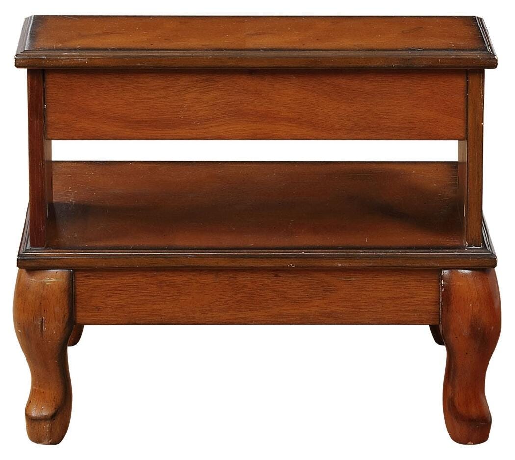 Linon Marris Bed Step Stool with Storage, , large