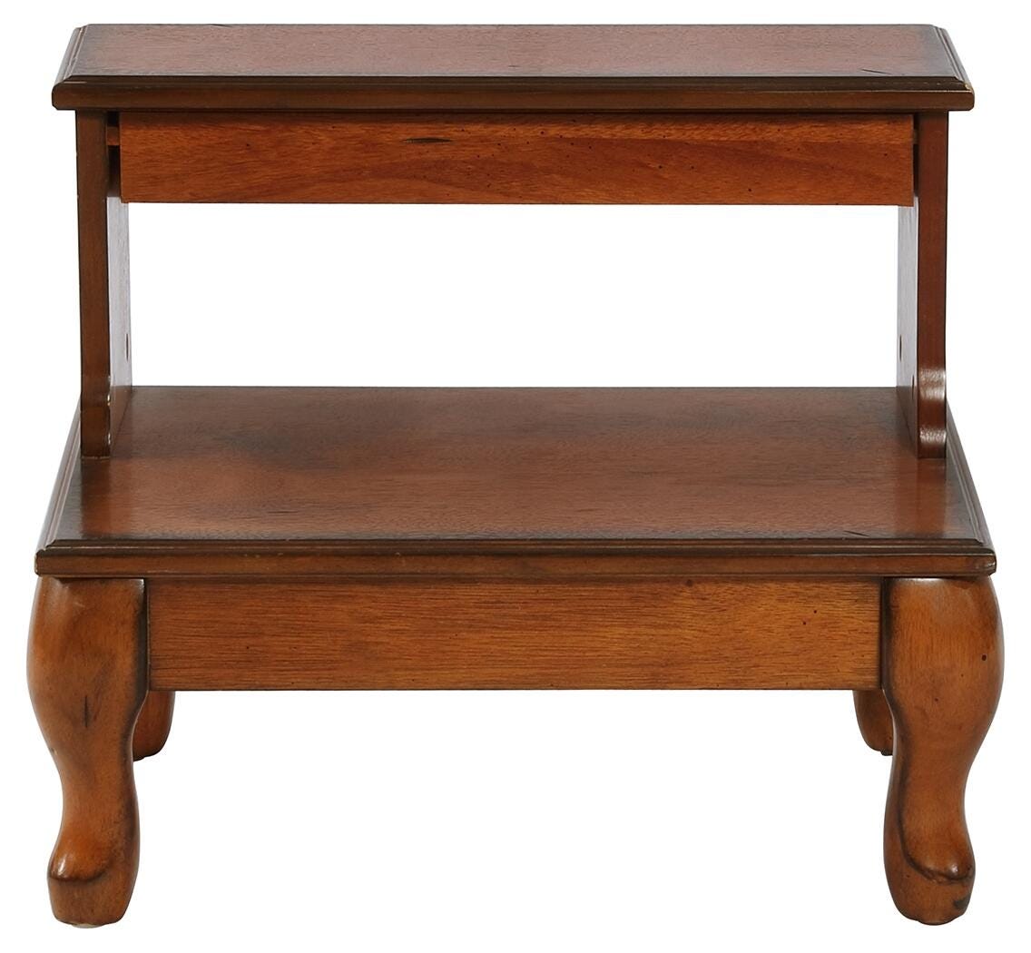 Linon Marris Bed Step Stool with Storage, , large