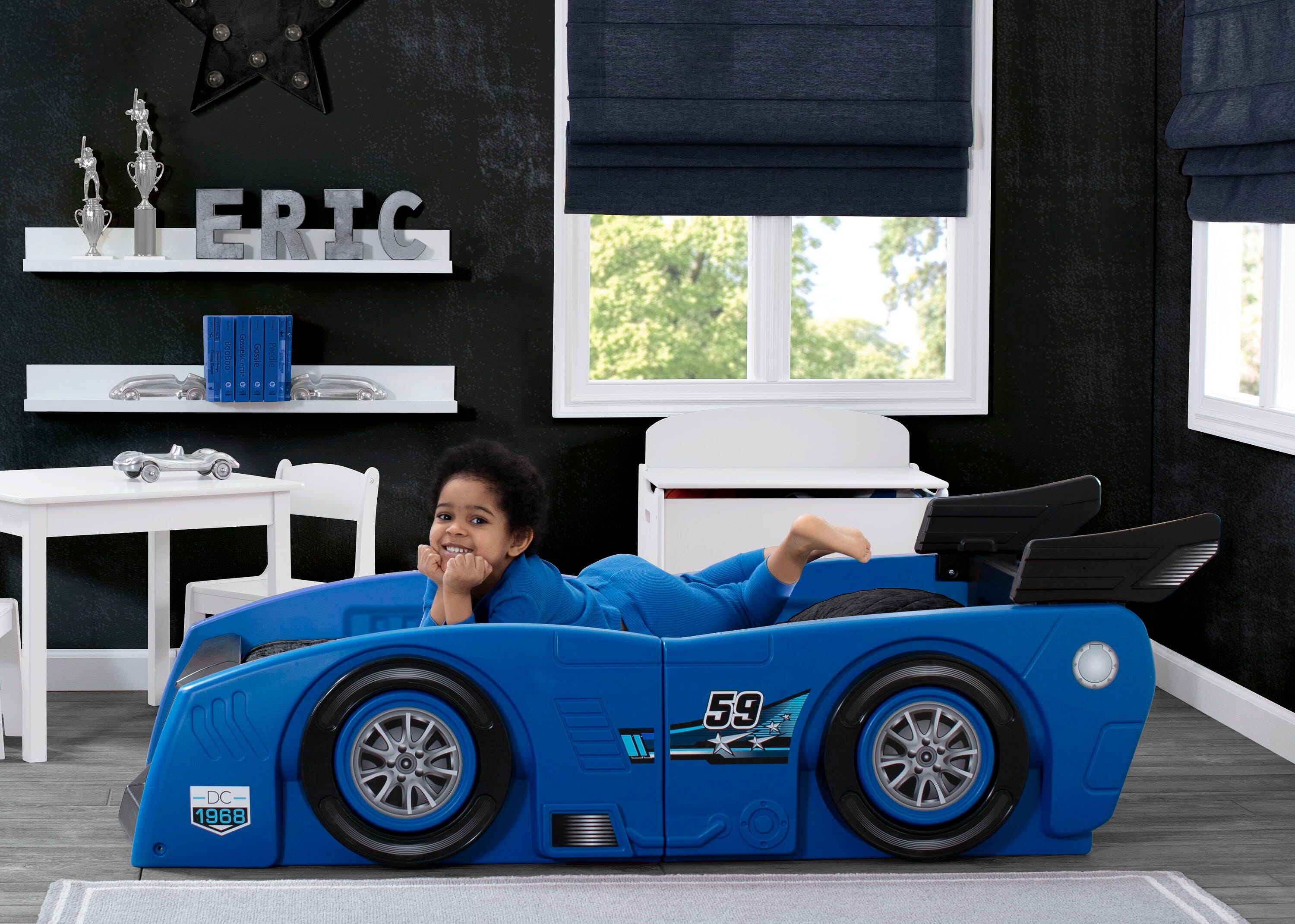 Delta Children Grand Prix Race Car Toddler And Twin Bed | Ashley