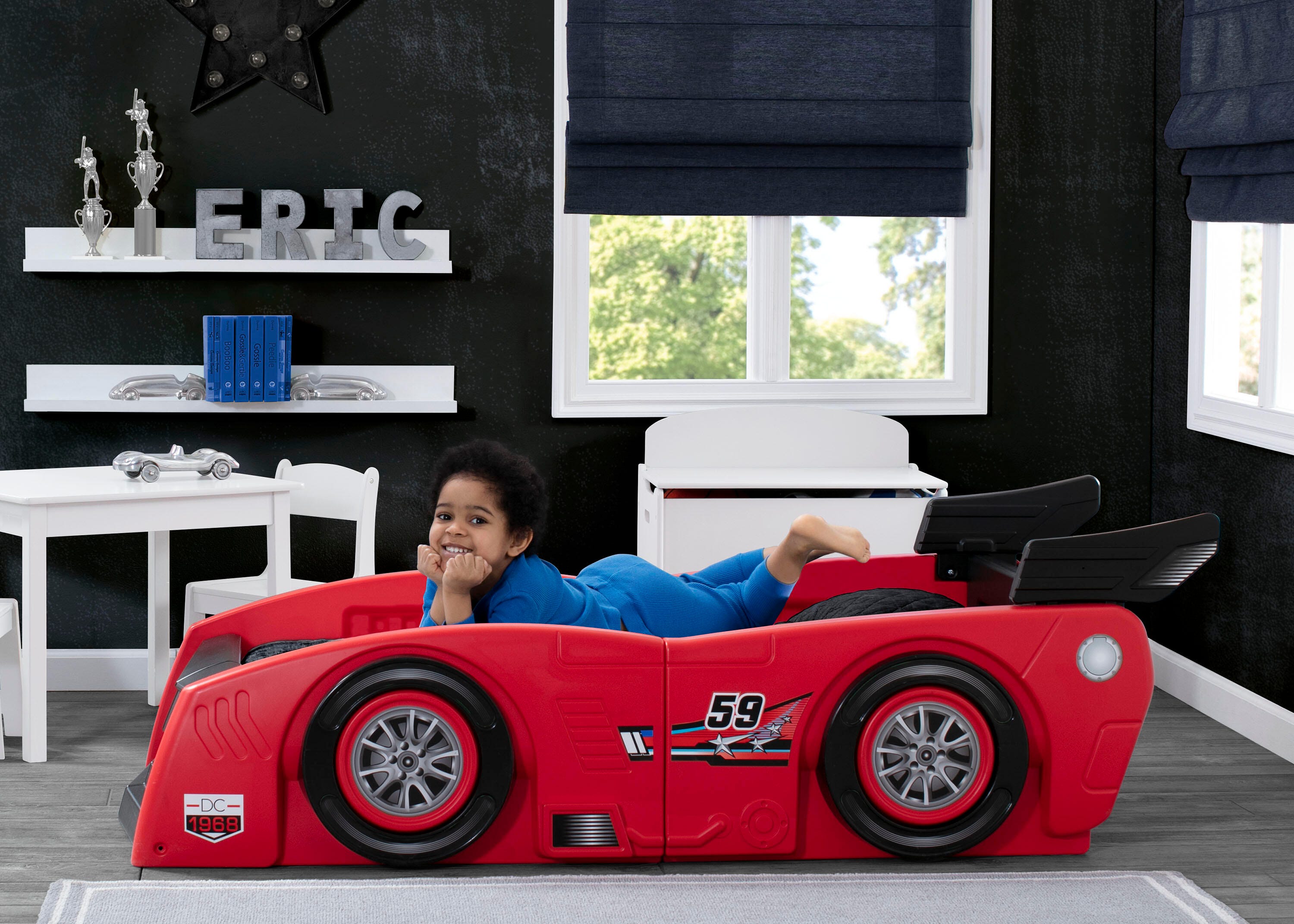 Delta Children Grand Prix Race Car Toddler And Twin Bed | Ashley