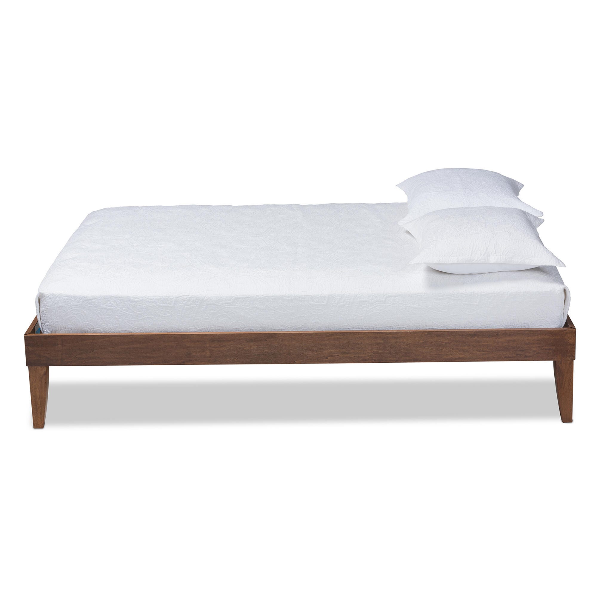 Baxton Studio Lucina Mid-Century Queen Platform Bed Frame, , large