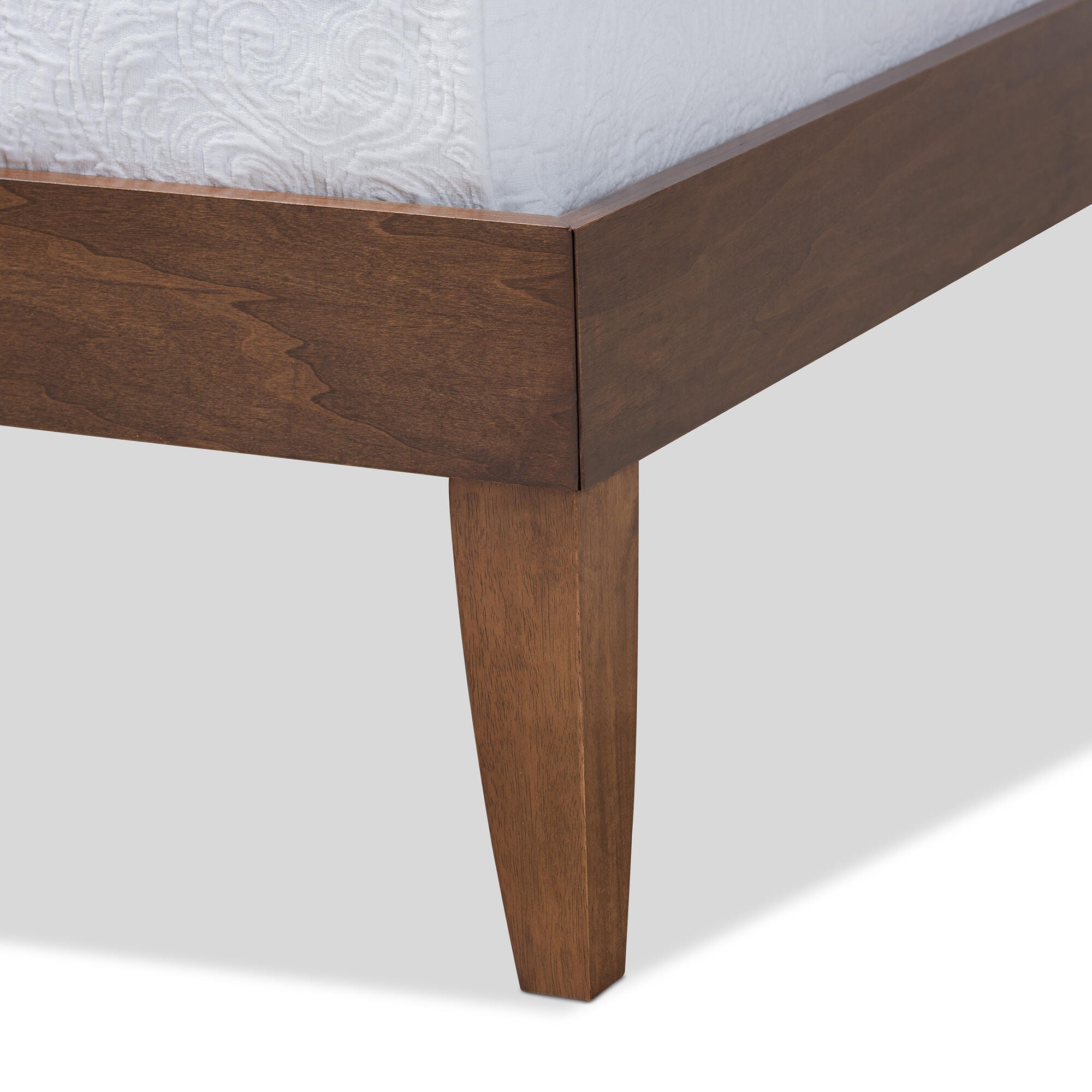 Baxton Studio Lucina Mid-Century Queen Platform Bed Frame, , large
