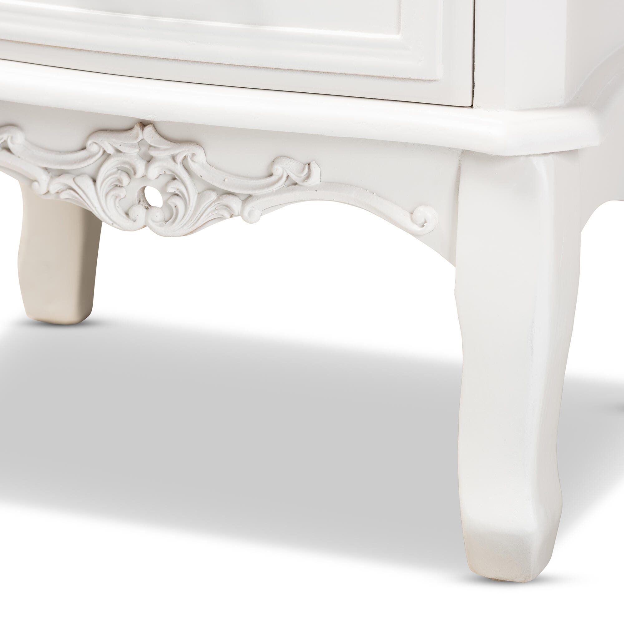 Baxton Studio Gabrielle French Country Provincial 3-Drawer Nightstand, , large