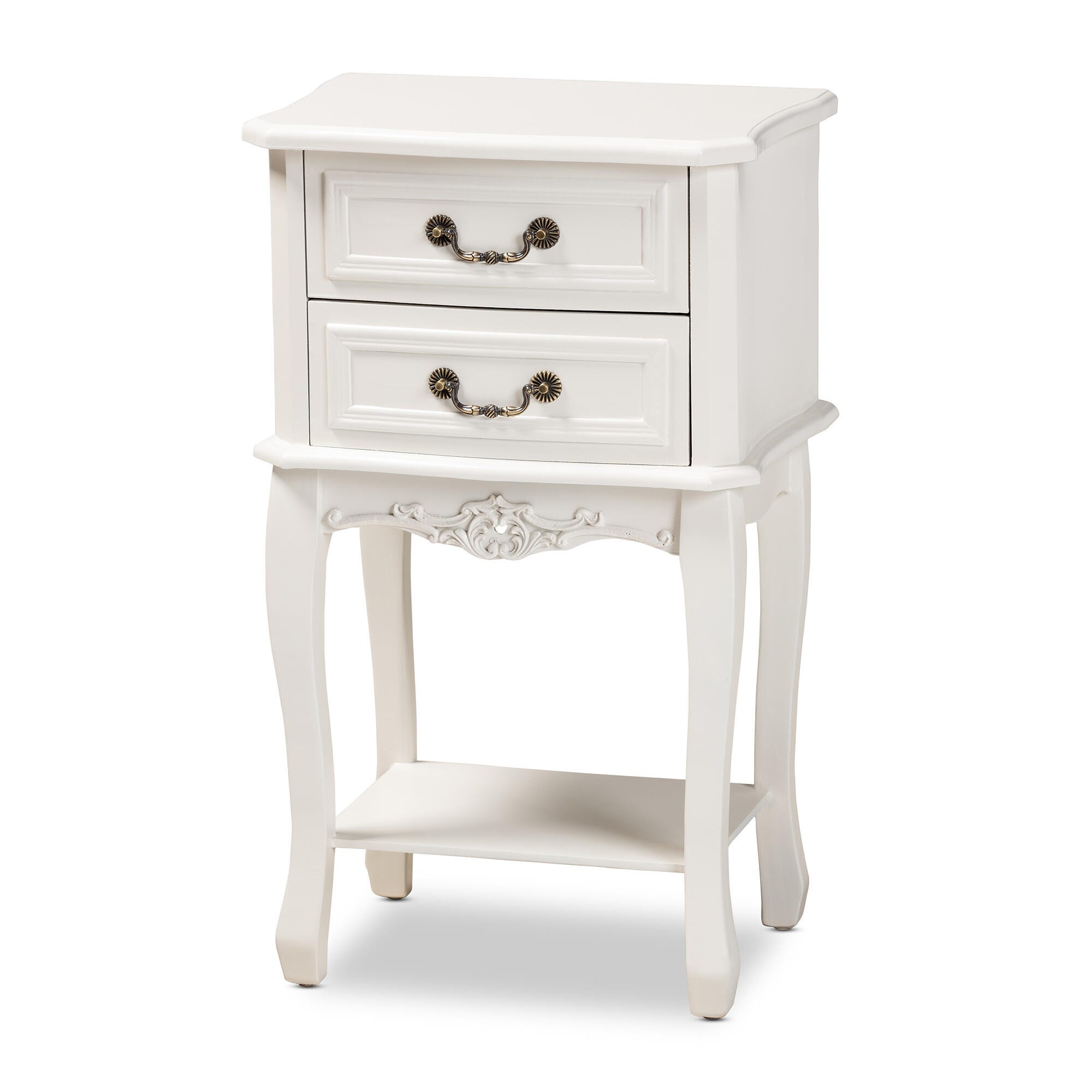 Baxton Studio Gabrielle French Country 2-Drawer Wood Nightstand, , large