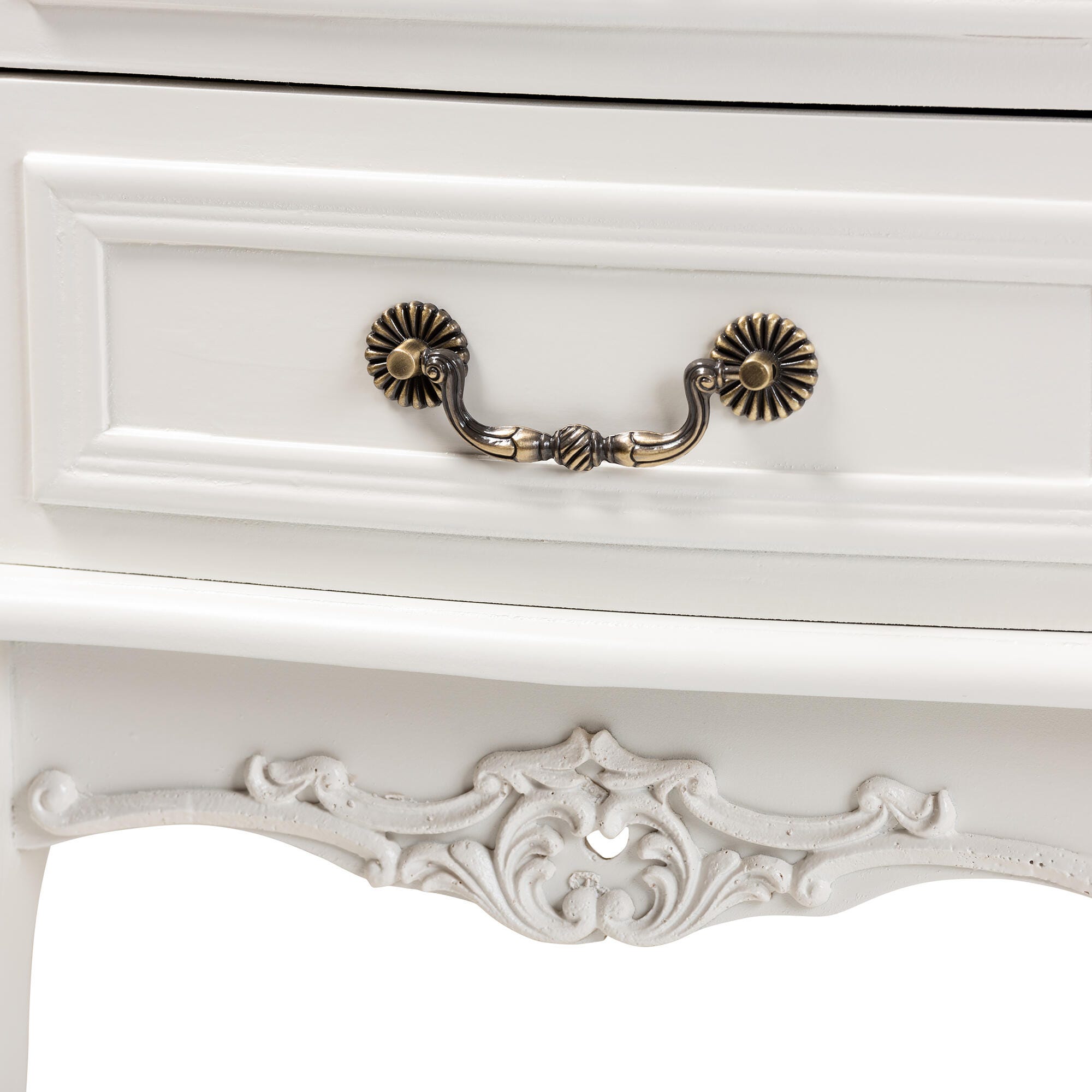 Baxton Studio Gabrielle French Country 2-Drawer Wood Nightstand, , large