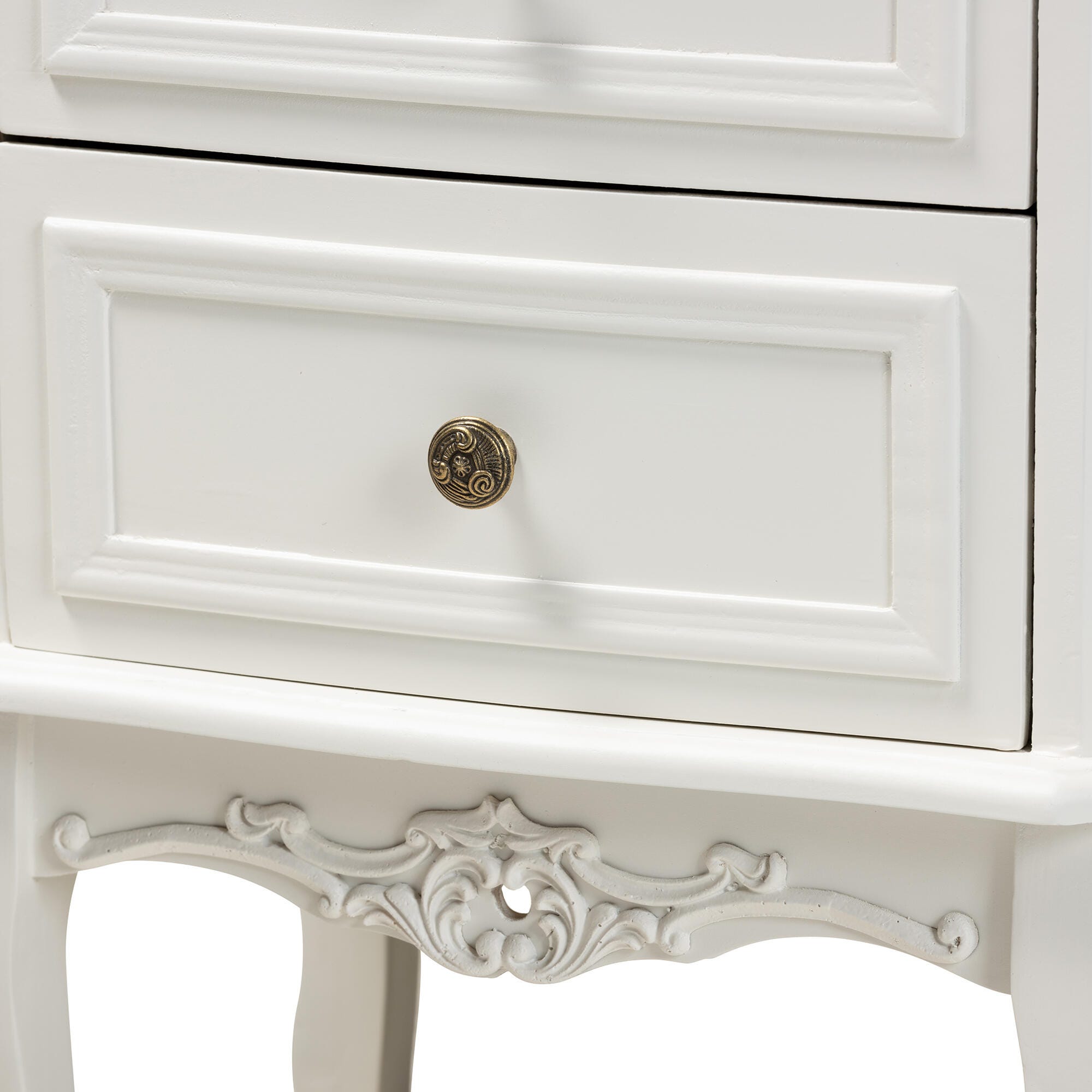 Baxton Studio Darlene Wood 2-Drawer Nightstand, , large
