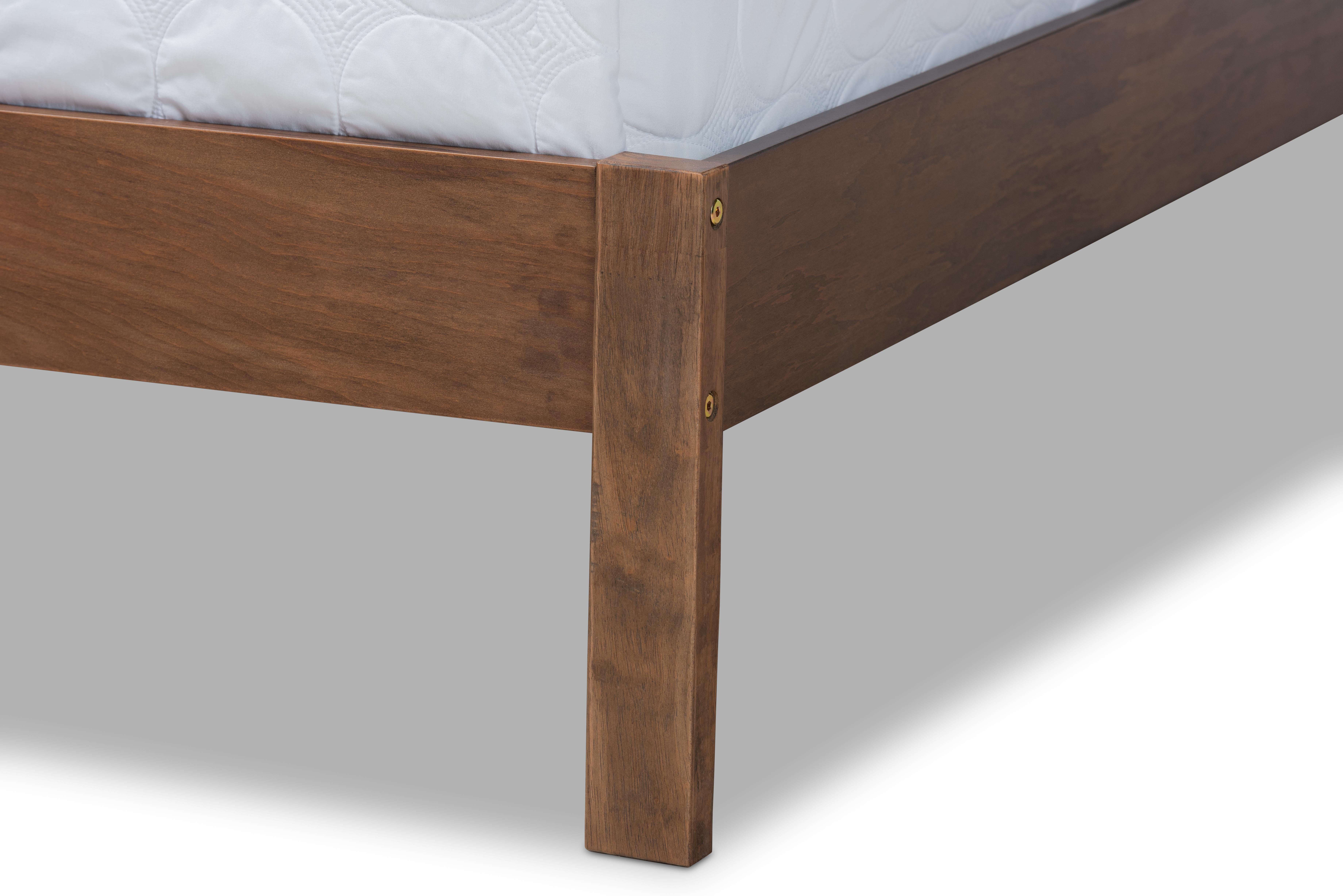 Baxton Studio Anthony Wood King Panel Bed, Brown, large