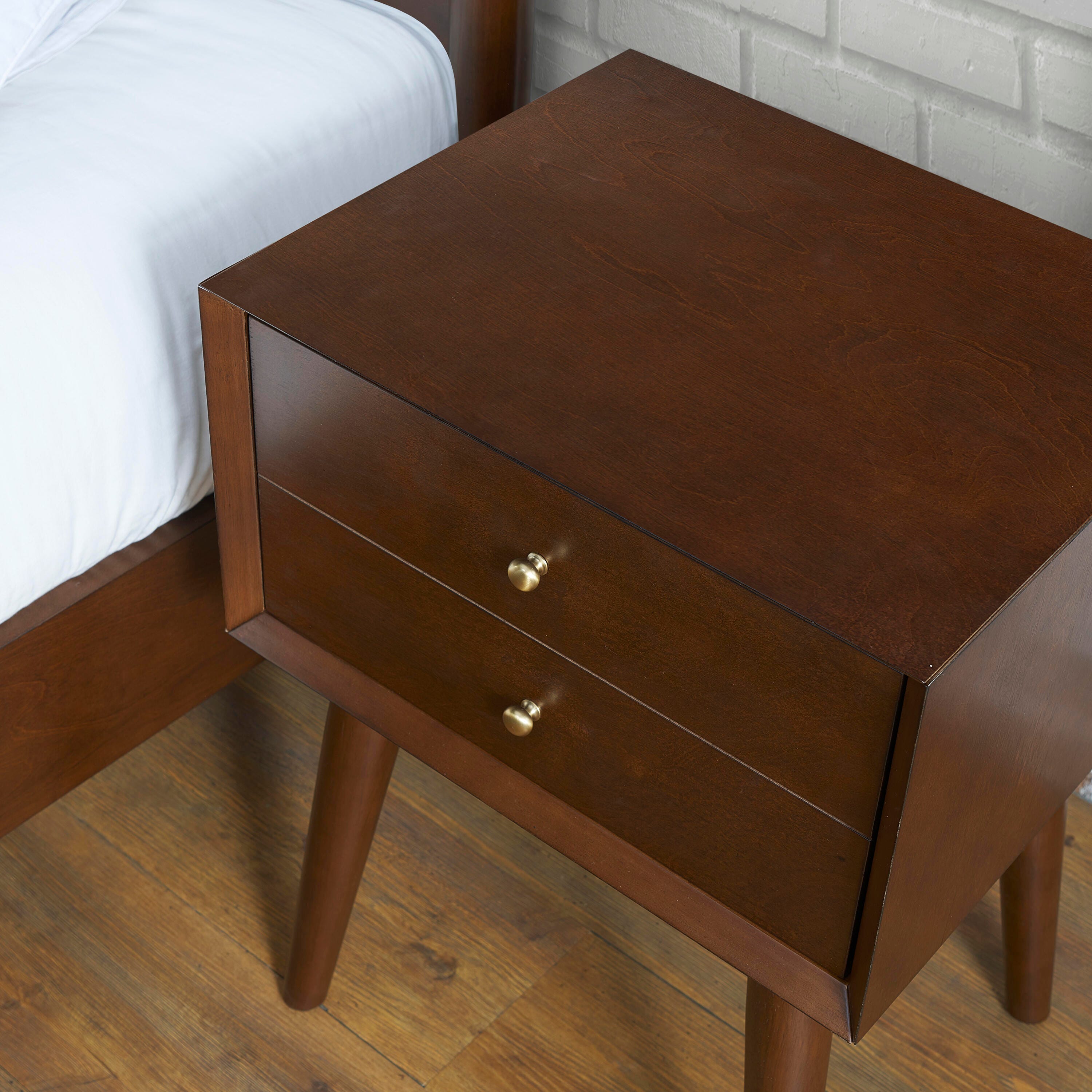 Crosley Landon Nightstand, Brown, large