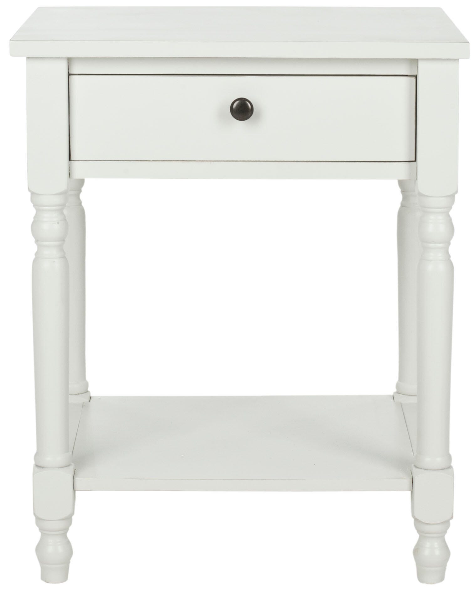 Safavieh Tami Night Stand with Storage, Shady White, large