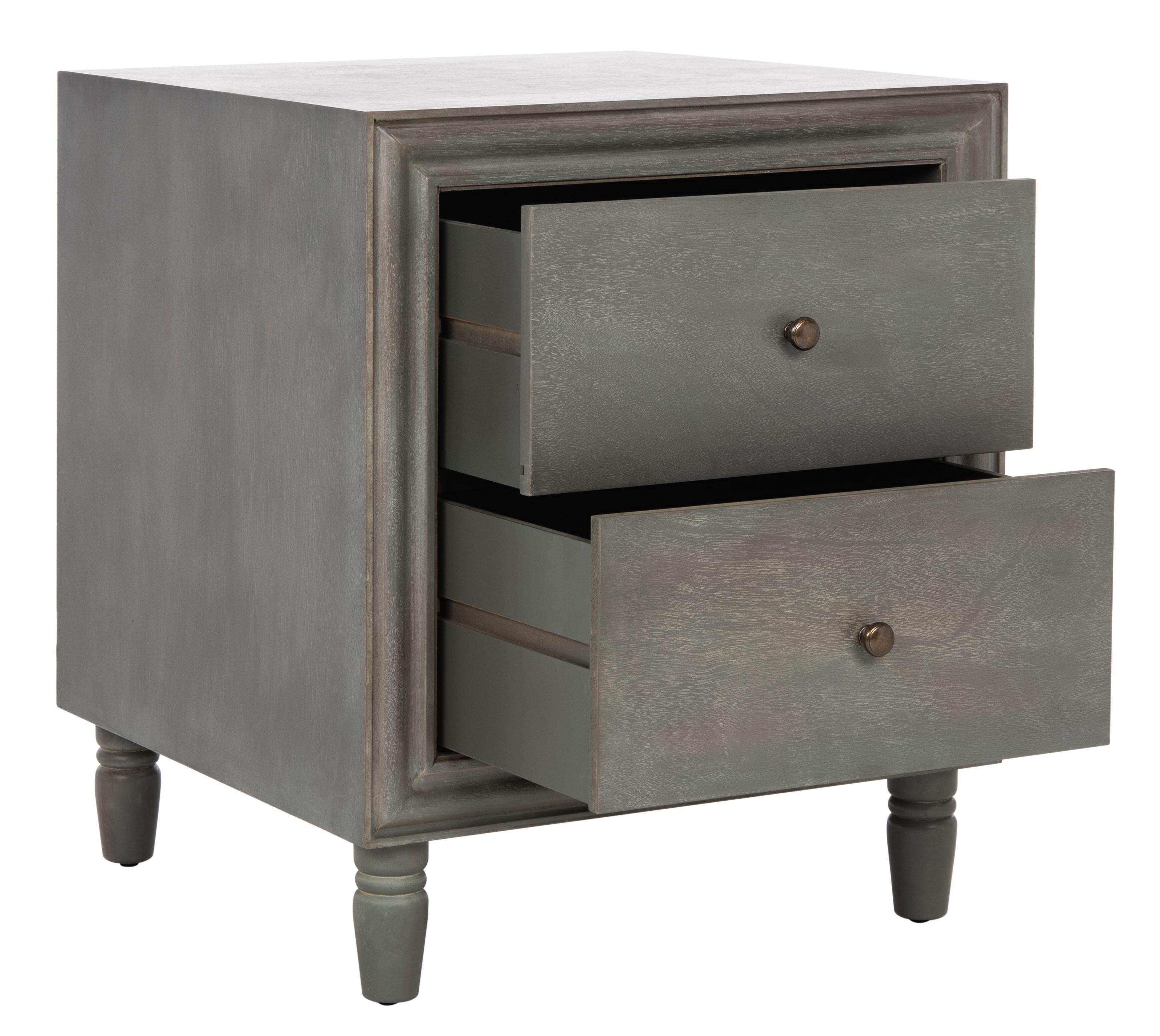Safavieh Blaise Night Stand with Storage, French Gray, large