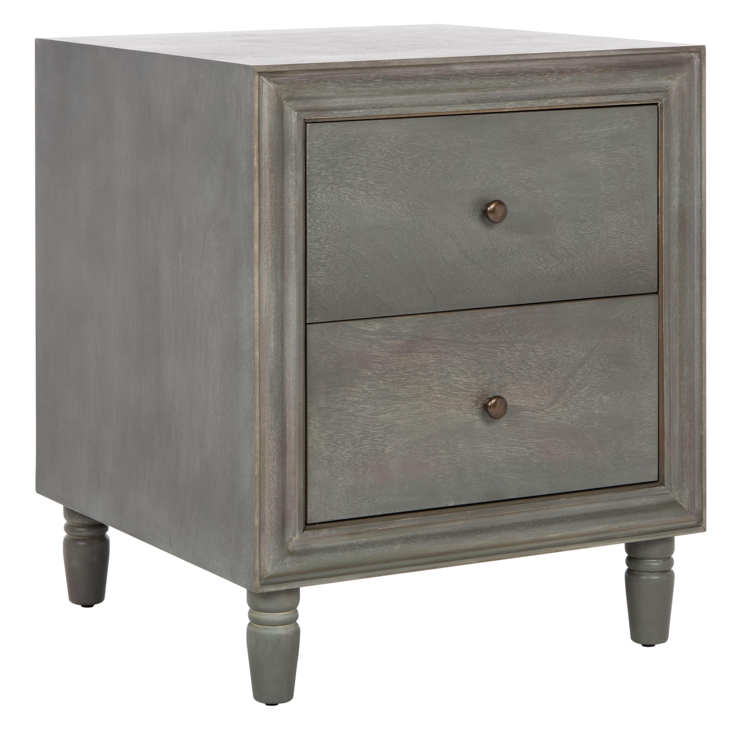 Safavieh Blaise Night Stand with Storage, French Gray, large