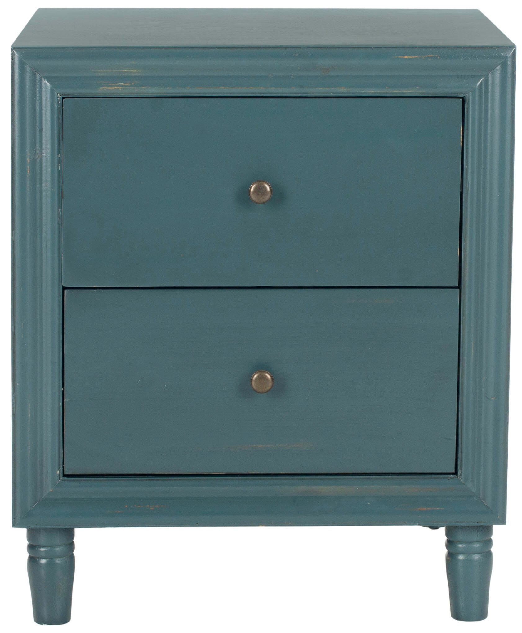 Safavieh Blaise Night Stand with Storage, Steel Teal, large