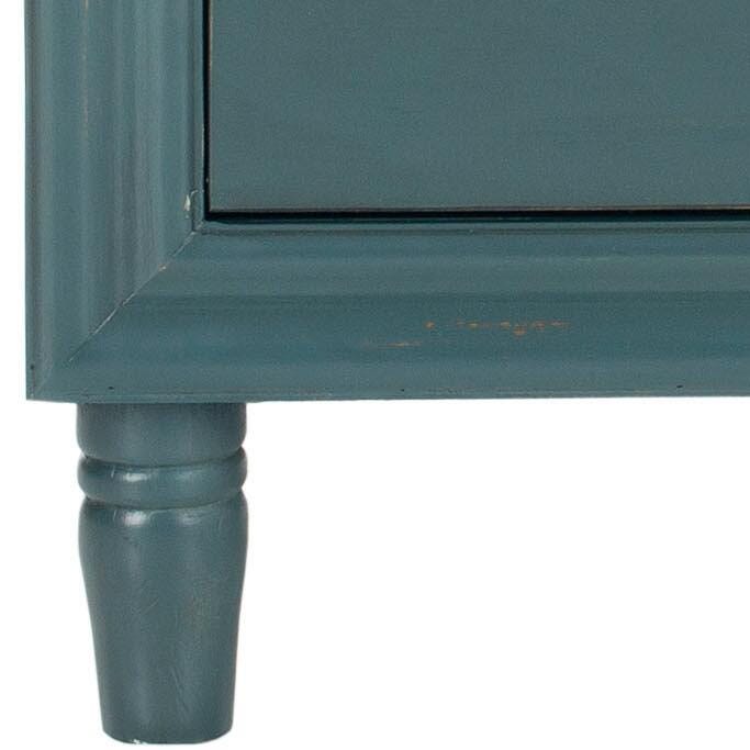 Safavieh Blaise Night Stand with Storage, Steel Teal, large