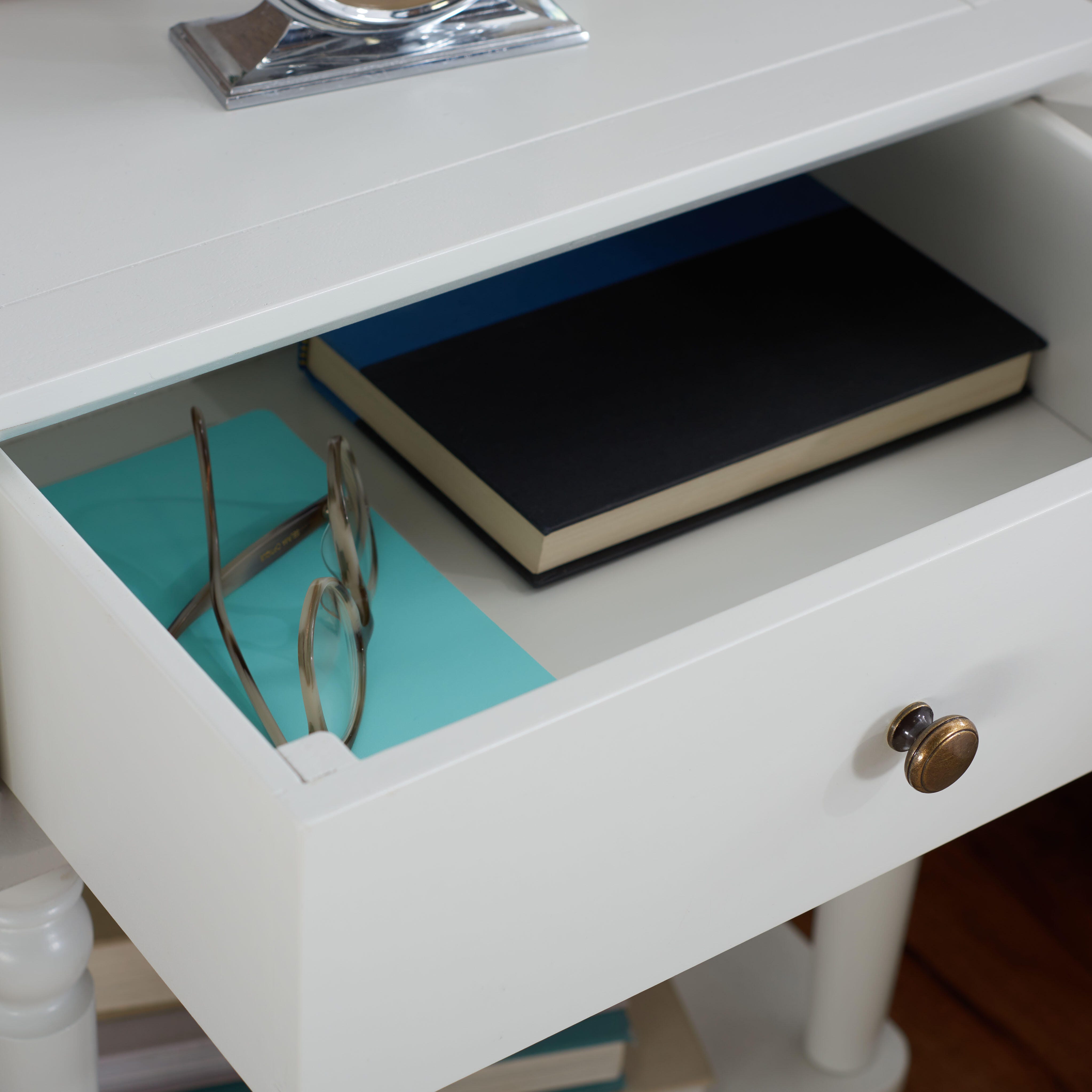 Safavieh Siobhan Night Stand with Storage, Shady White, large