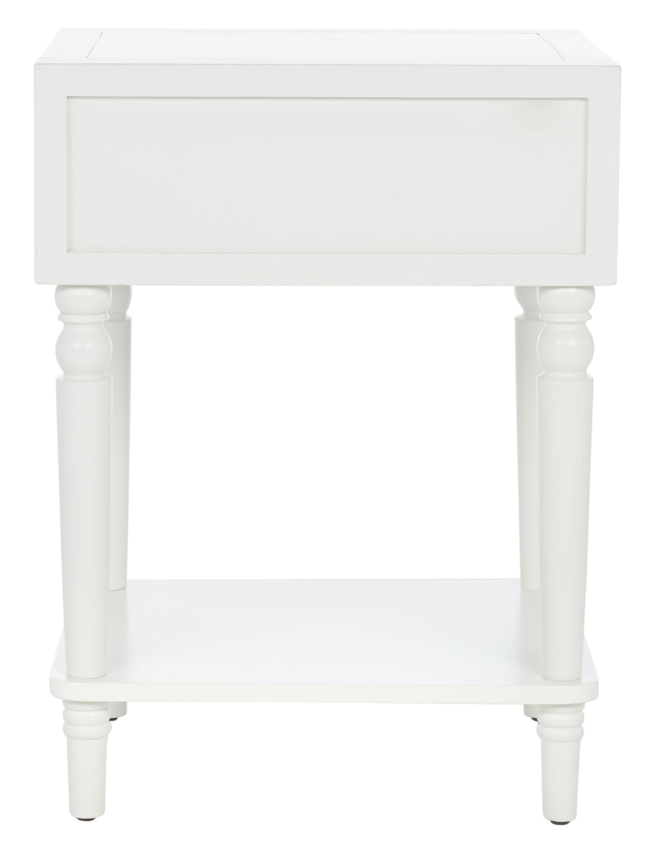 Safavieh Siobhan Night Stand with Storage, Shady White, large