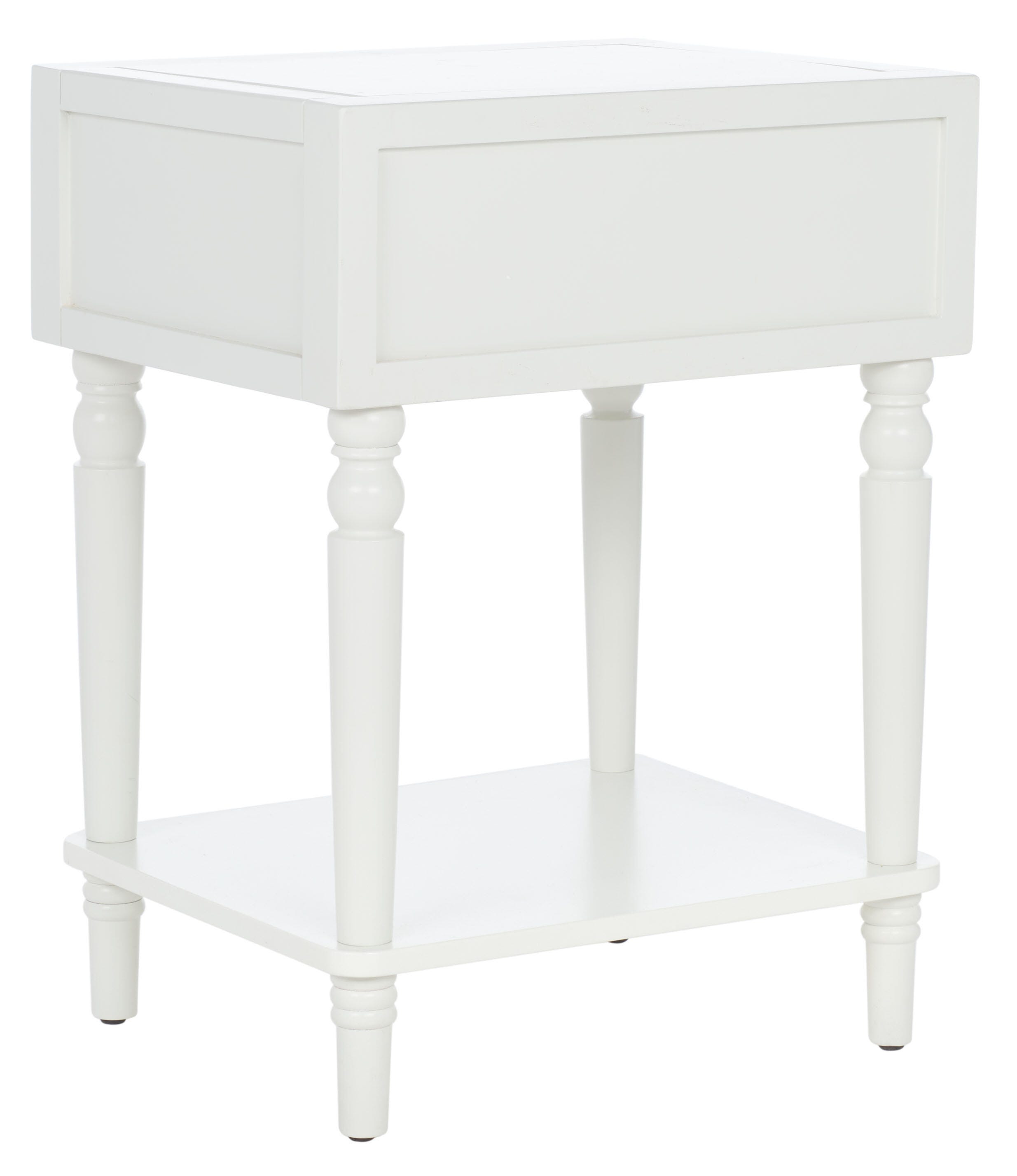 Safavieh Siobhan Night Stand with Storage, Shady White, large