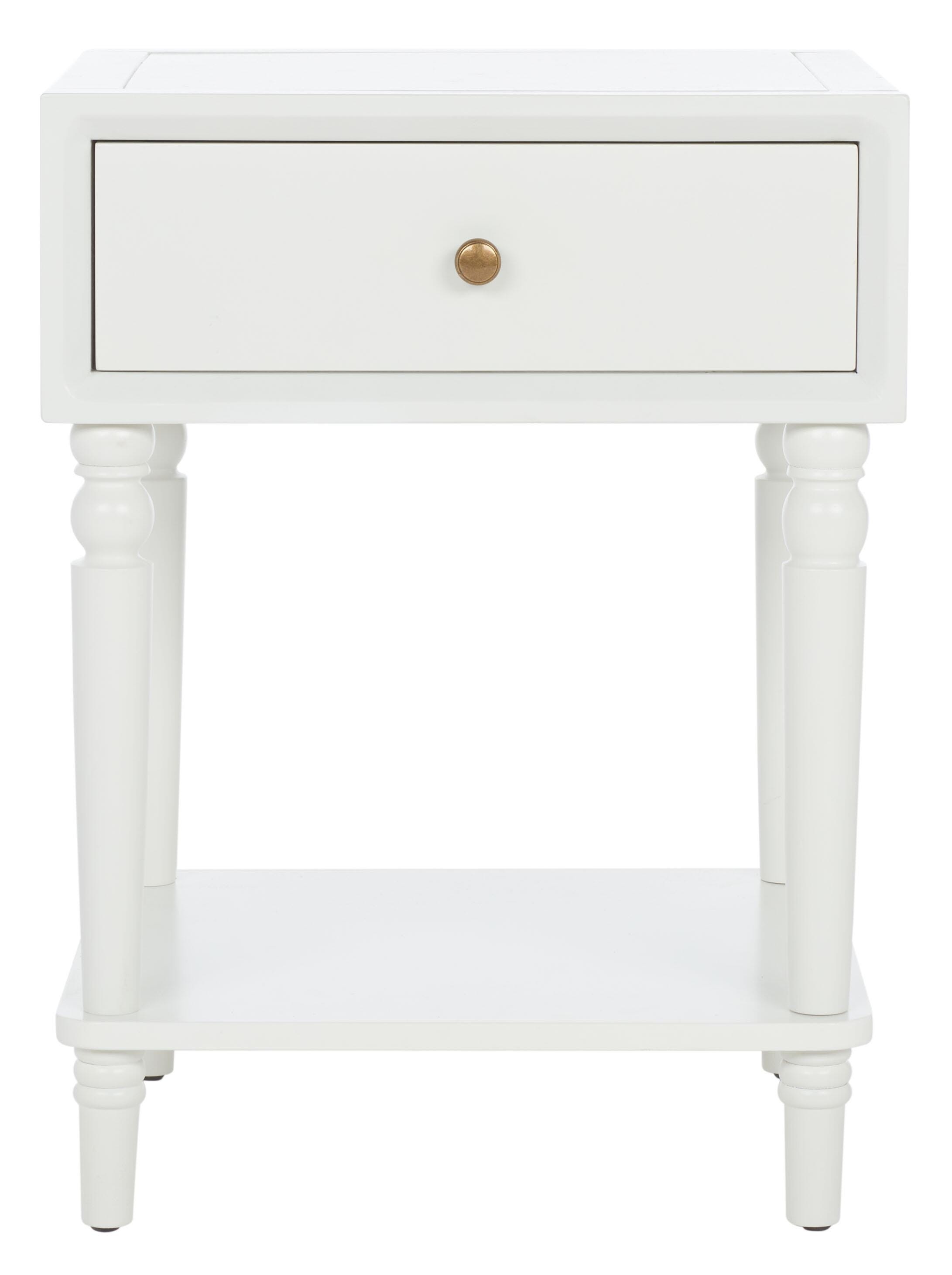 Safavieh Siobhan Night Stand with Storage, Shady White, large
