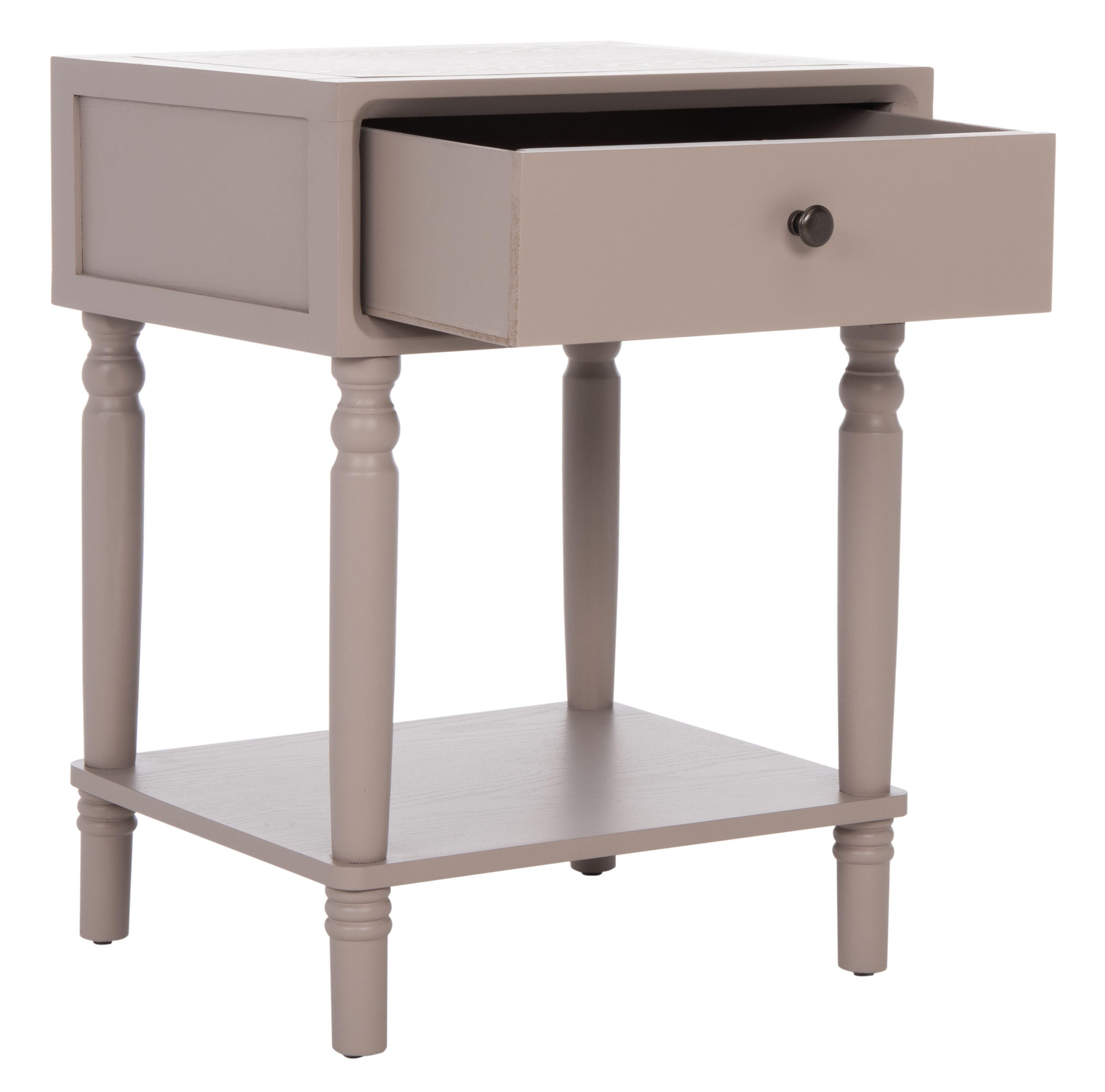 Safavieh Siobhan Night Stand with Storage, Quartz Gray, large