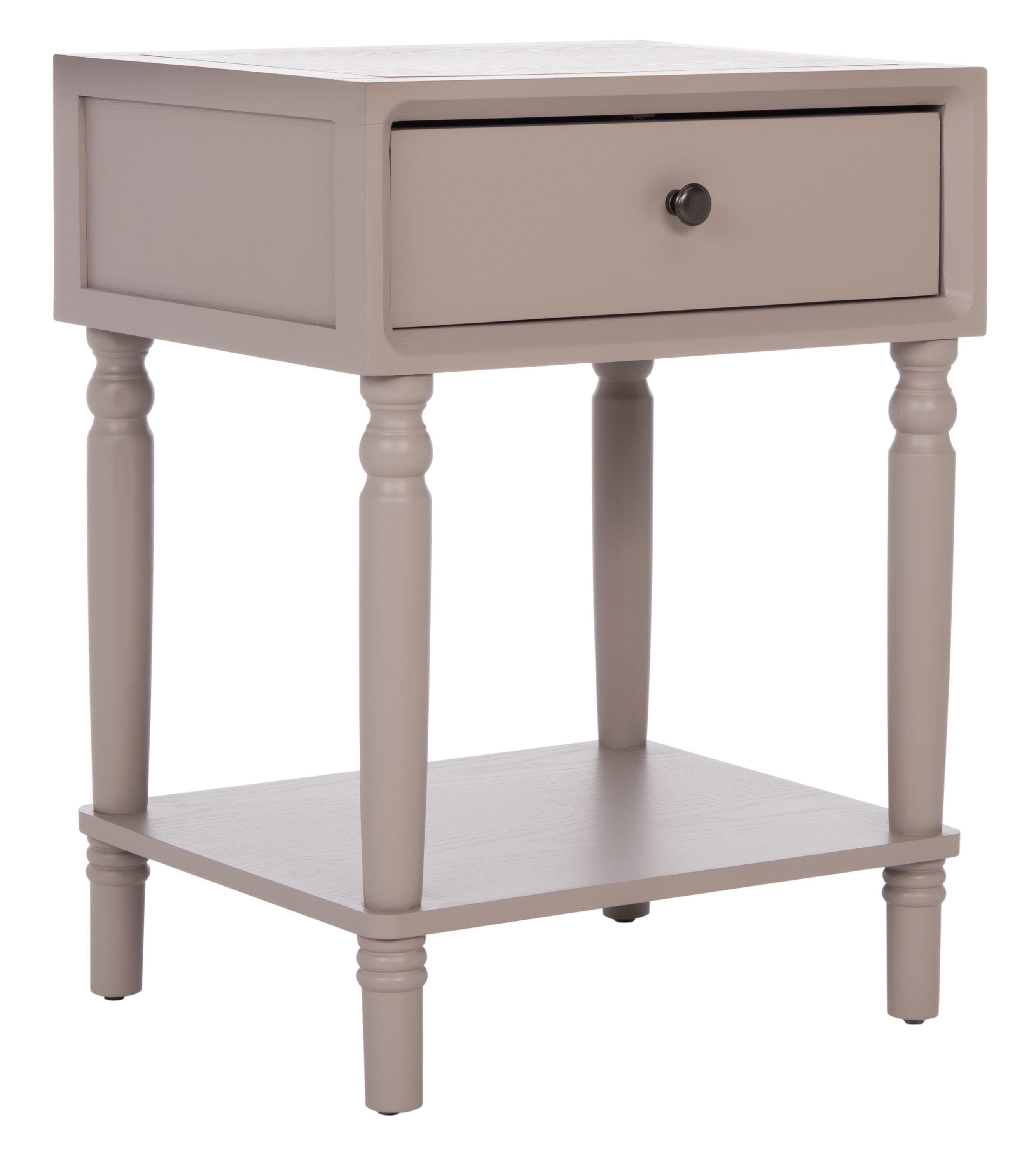 Safavieh Siobhan Night Stand with Storage, Quartz Gray, large